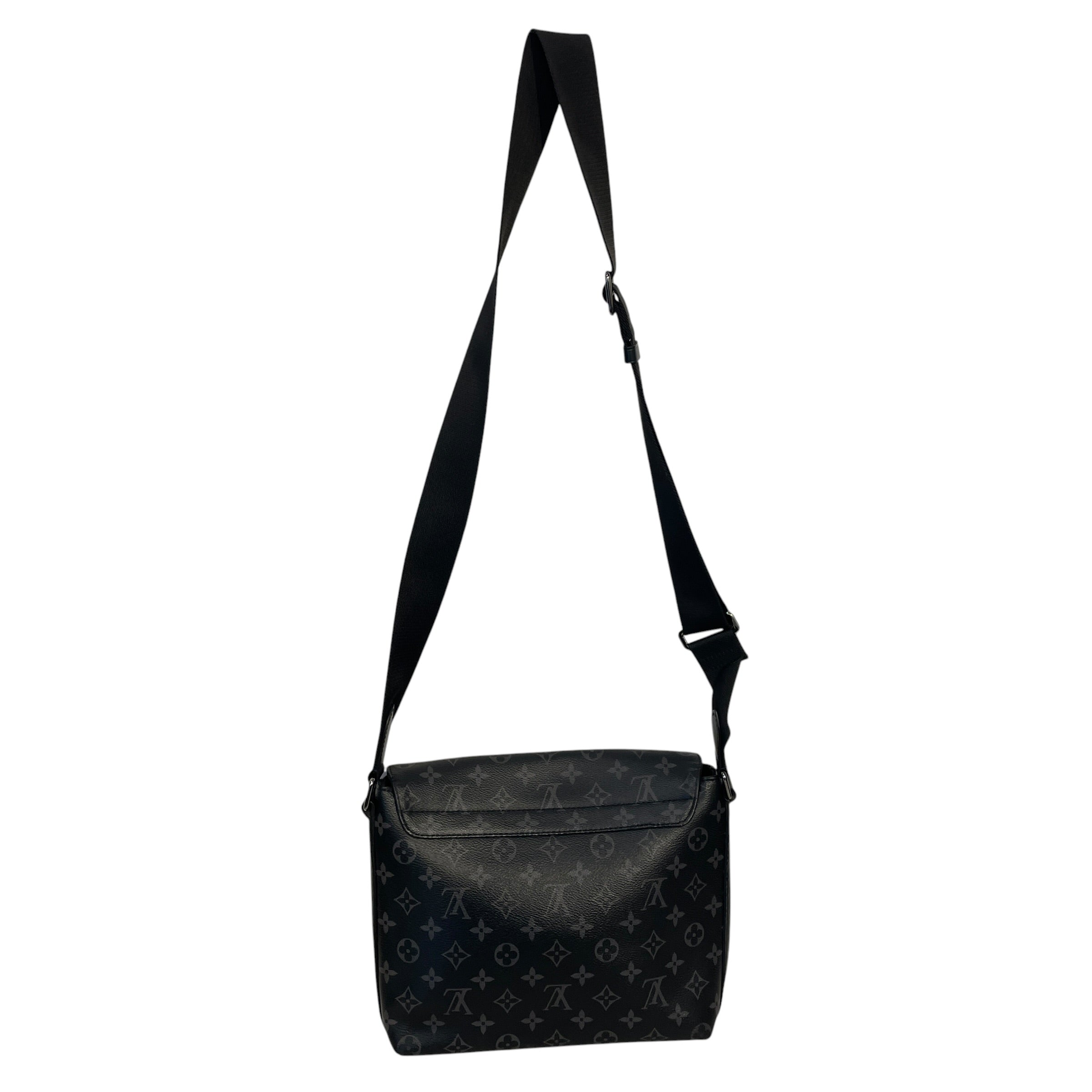 LOUIS VUITTON/Cross Body Bag/Monogram/Leather/BLK/ECLIPSE MESSENGER view 2
