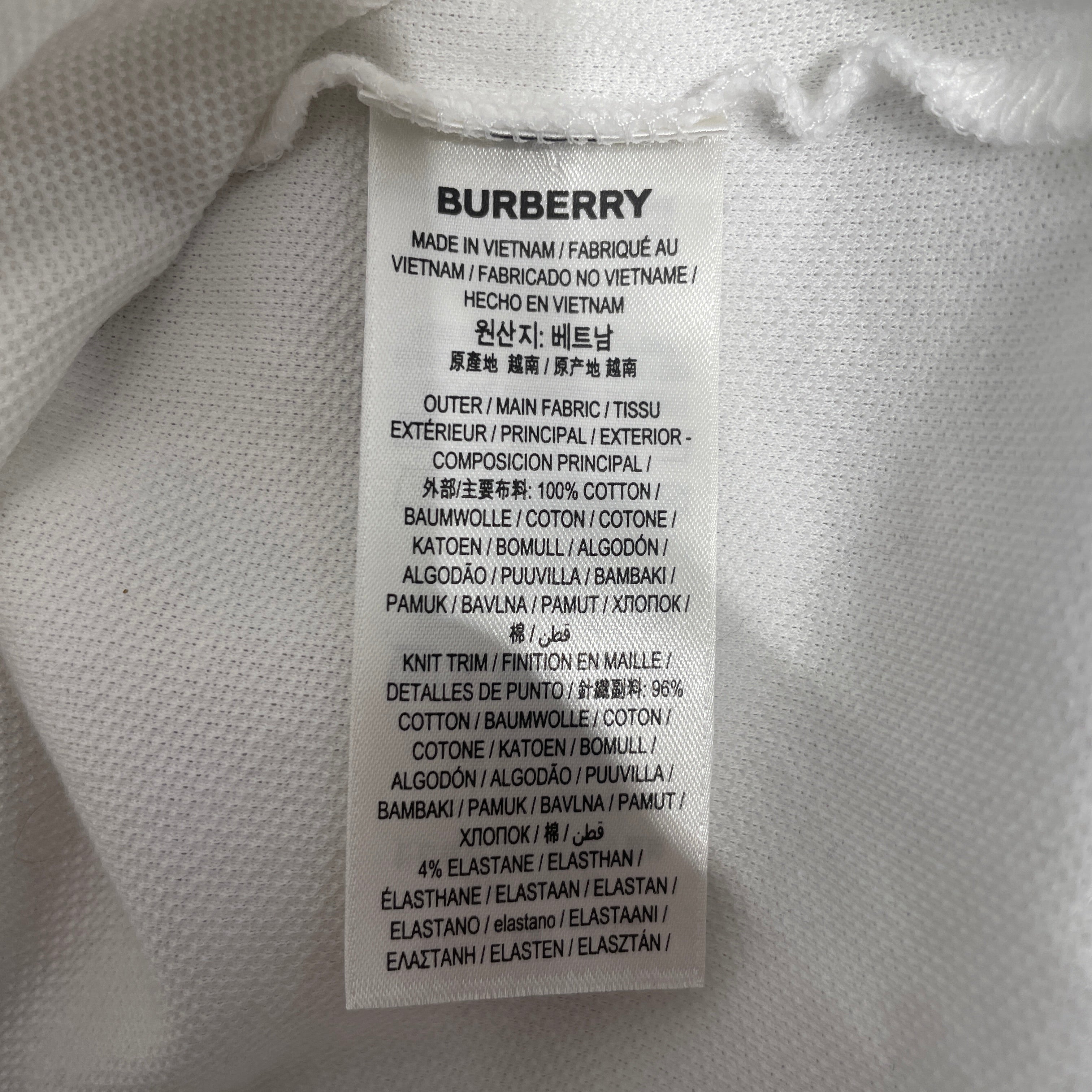 BURBERRY LONDON/Polo Shirt/XXL/Cotton/WHT/BURBERRY WHITE POLO SHIRT view 4