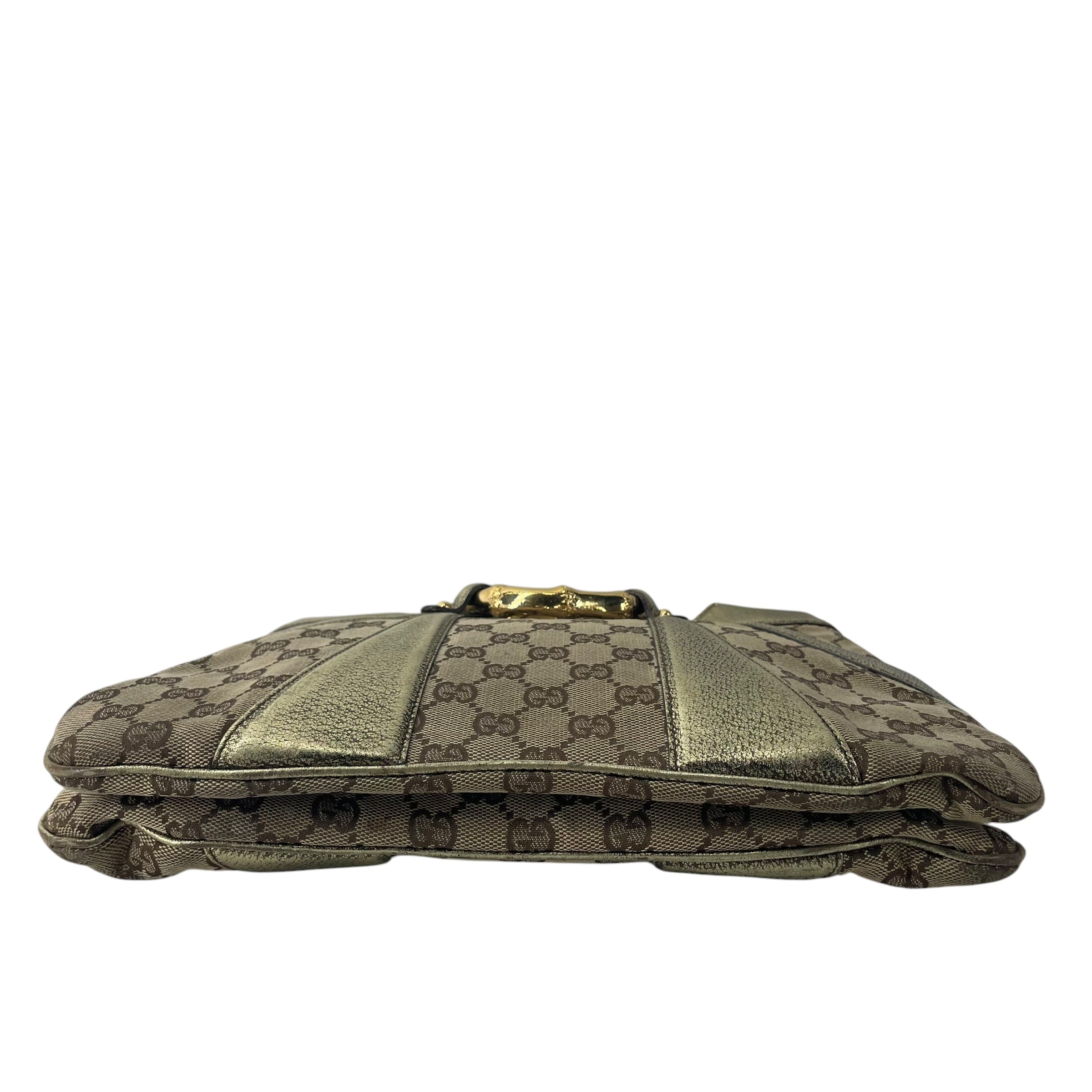 GUCCI/Bag/Monogram/Cotton/GLD/GUCCI BAMBOO RING SHOULDER BAG view 4