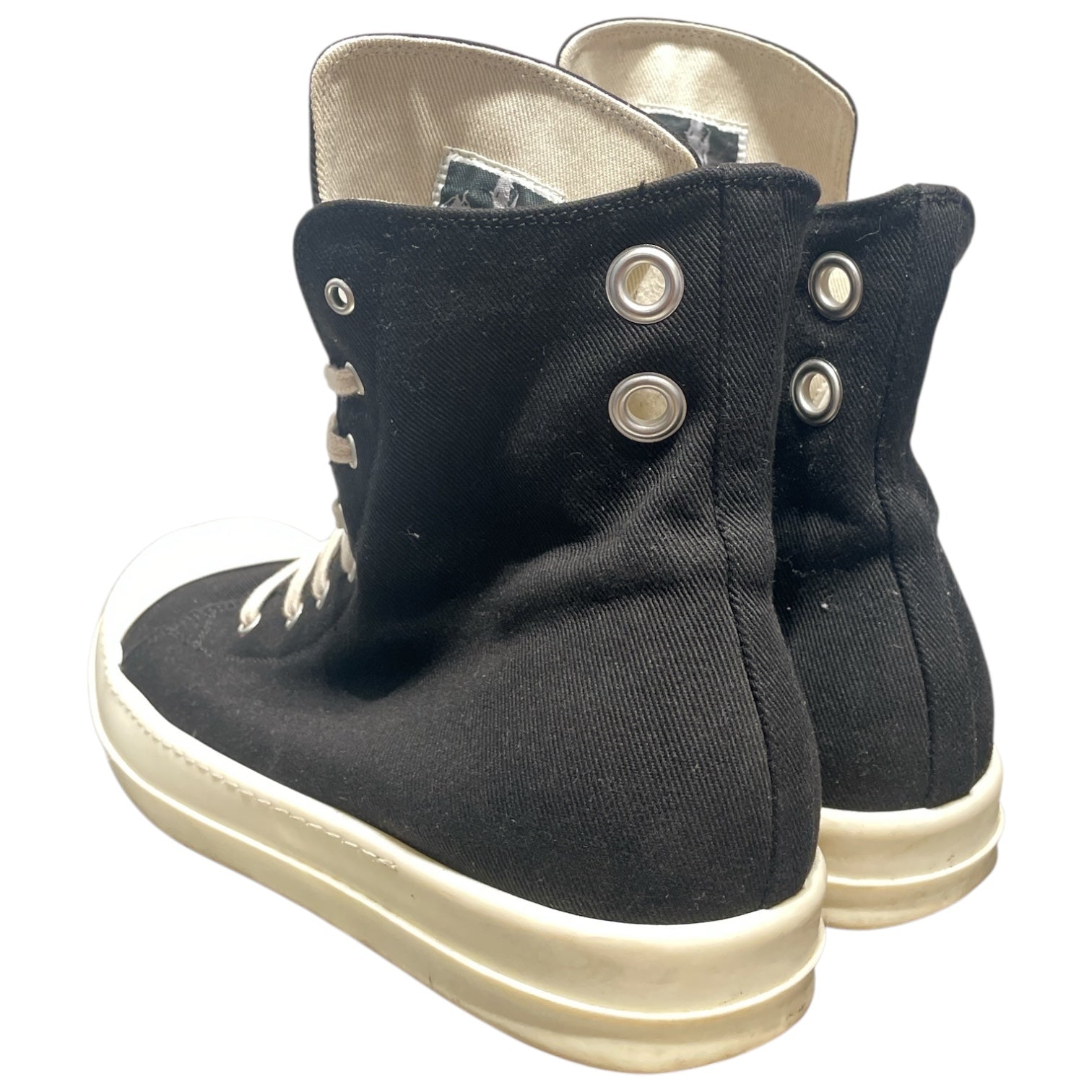 RICK OWENS DRKSHDW/Hi-Sneakers/EU 48/Cotton/BLK/Eyelet High Ramones view 2
