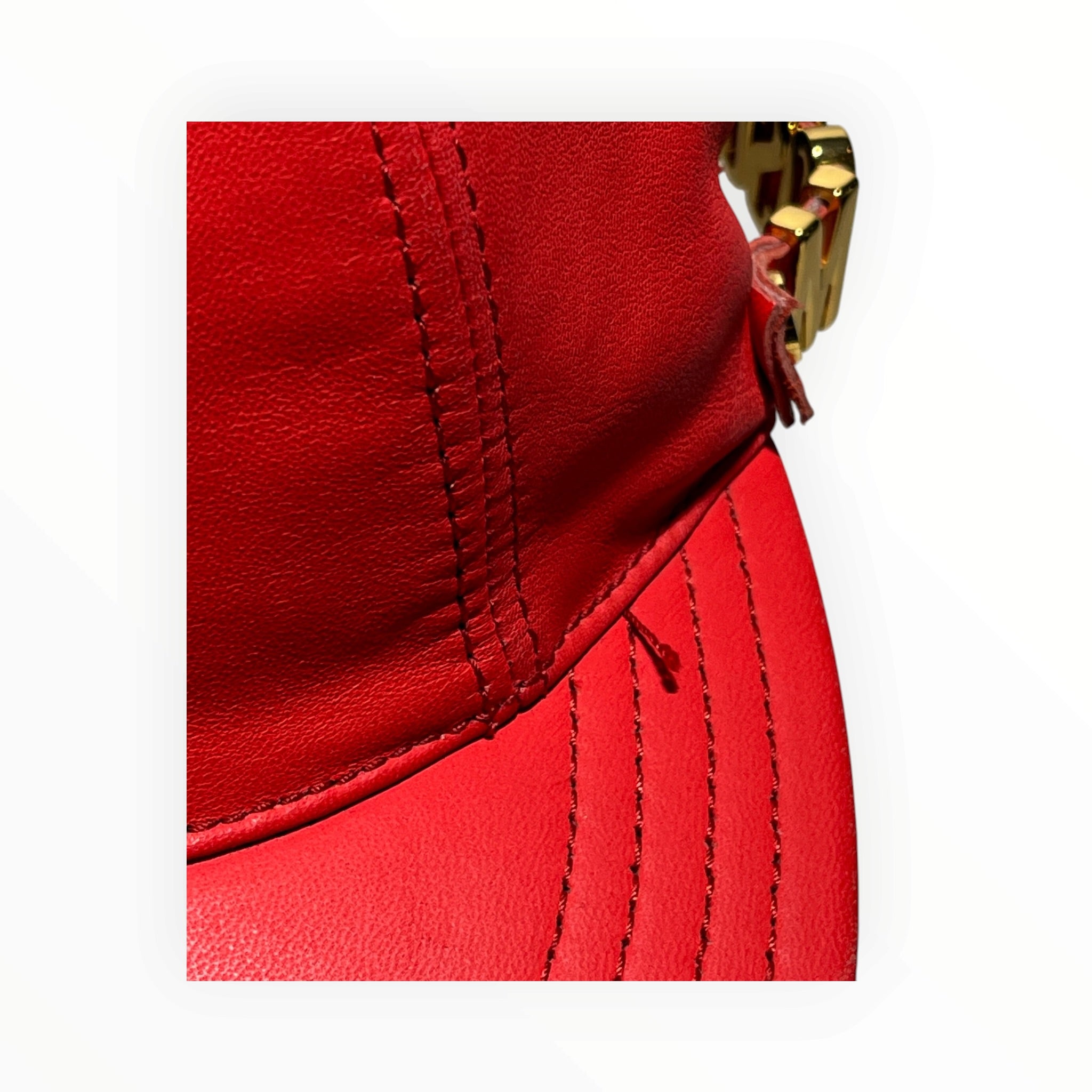 MOSCHINO/Trucker Cap/Leather/RED/Moschino Double Brim Hat view 9