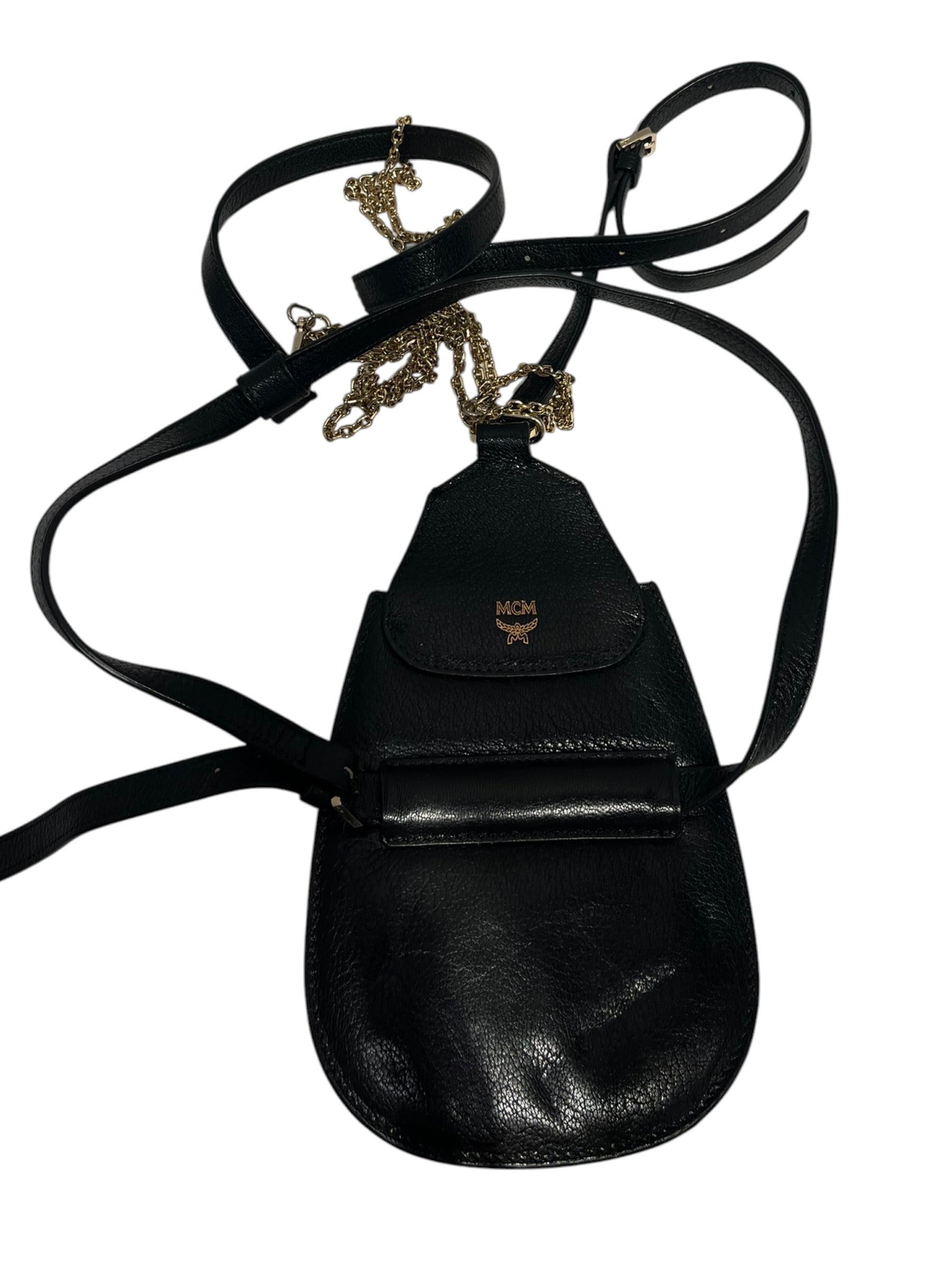 MCM/Backpack/Leather/BLK/Small Leather Backpack view 2