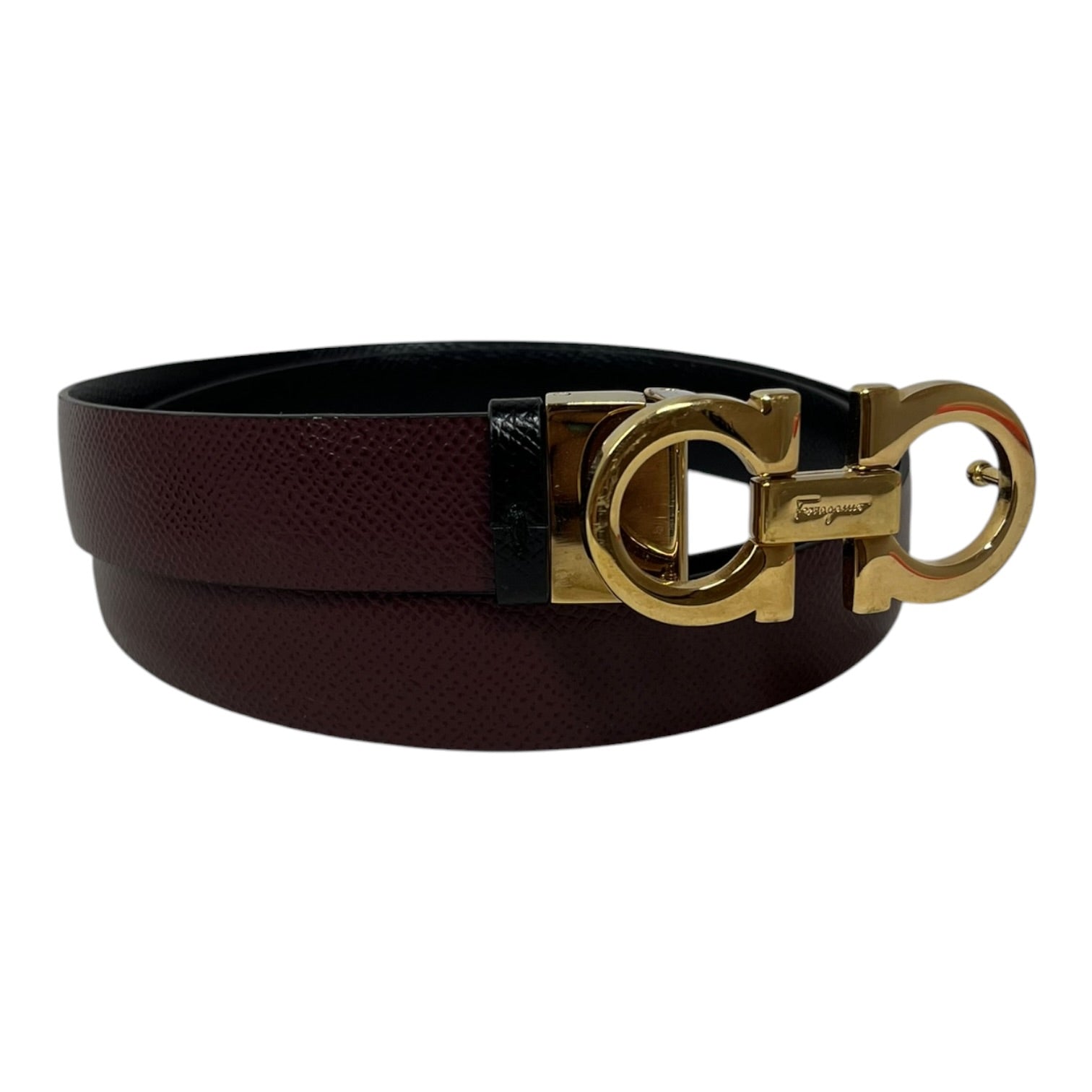 Salvatore Ferragamo/Belt/Leather/BRW/thin logo view 1