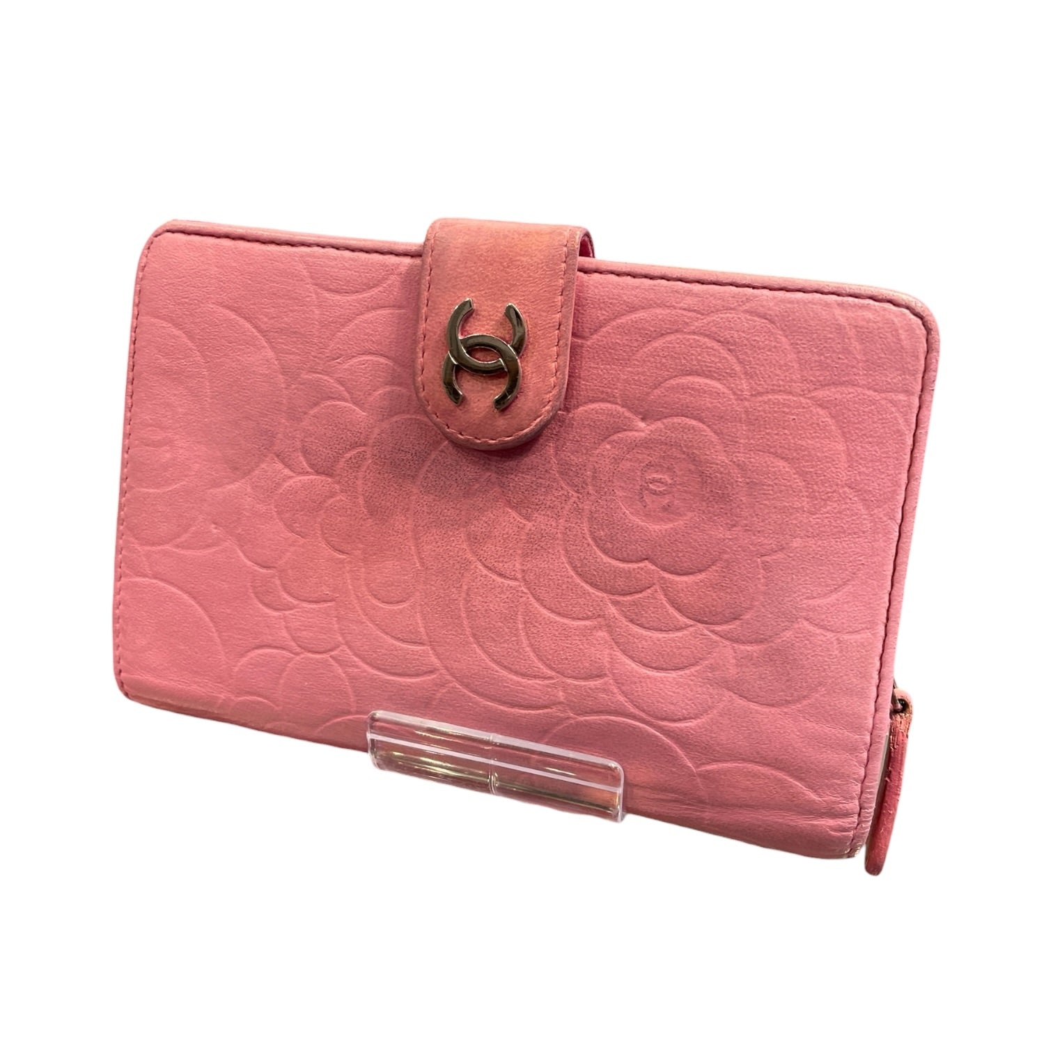 CHANEL/Bifold Wallet/Leather/PNK/CAMELLIA FLOWER view 1