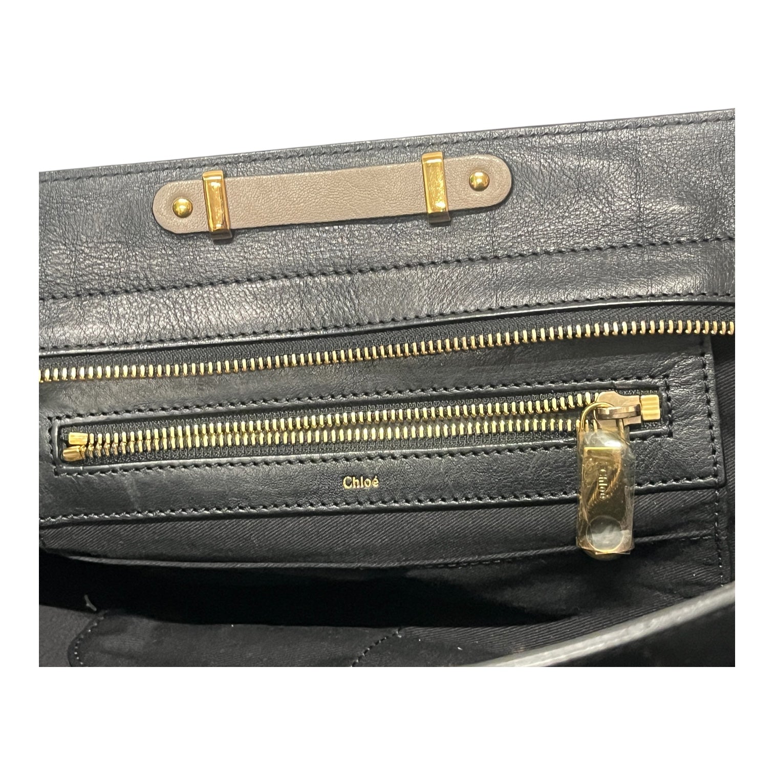 Chloe/Bag/Leather/BLK/GRY/BLK LARGE HAND BAG view 6