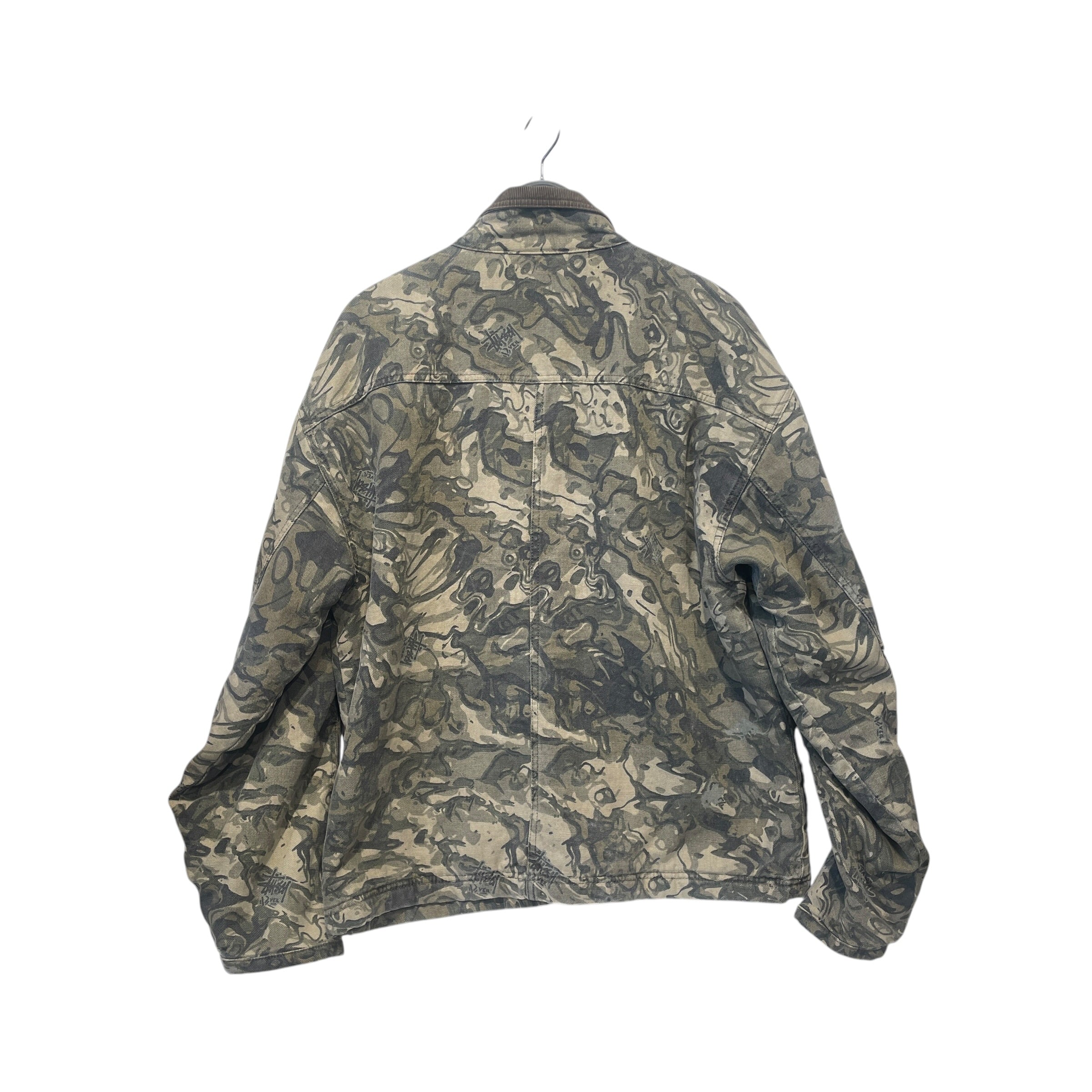 STUSSY/Jacket/L/Cotton/GRN/Camouflage/WORKGEAR/BROWN COLLAR view 5