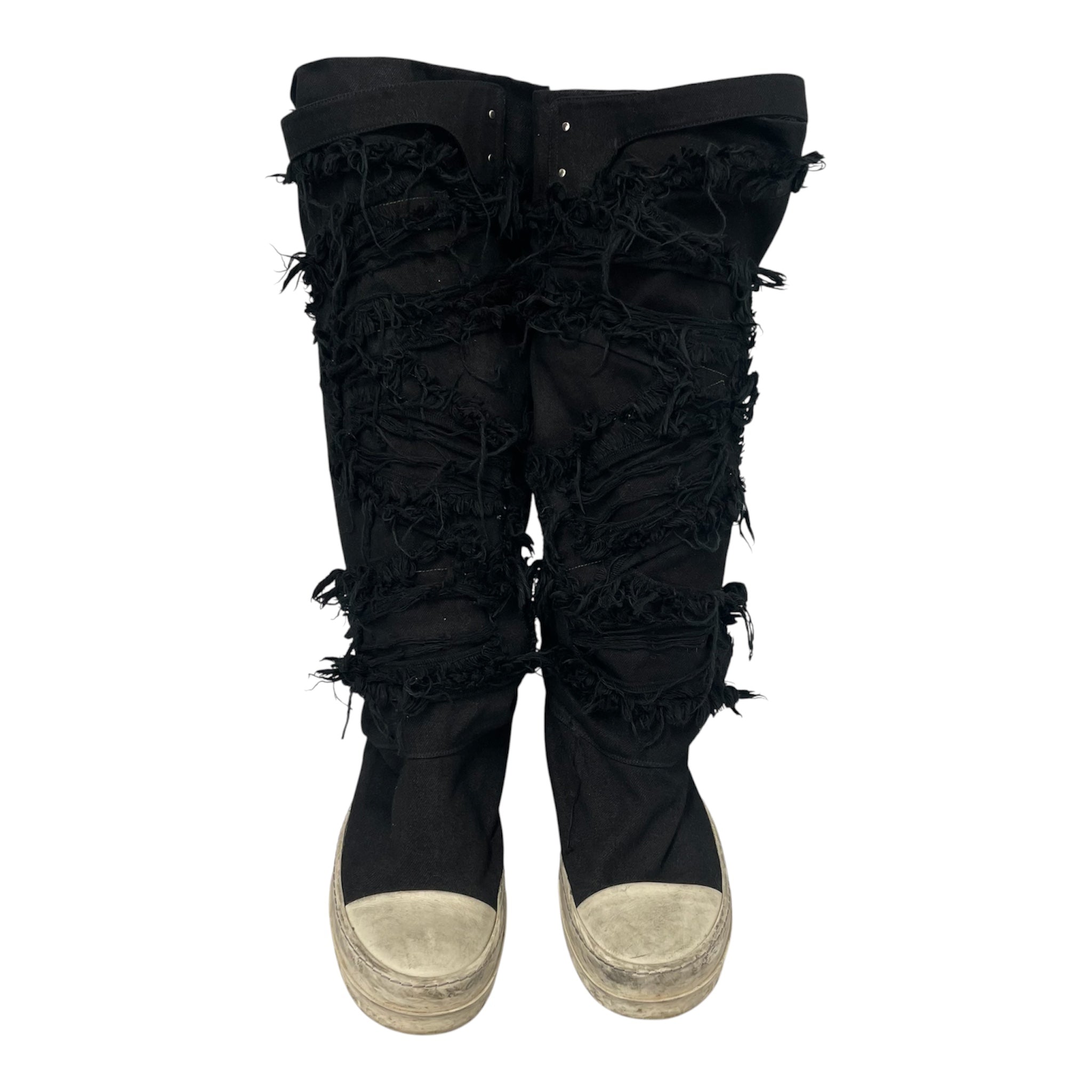 Rick Owens/Hi-Sneakers/US 11/Denim/BLK/DENIM RAW EDGE view 4