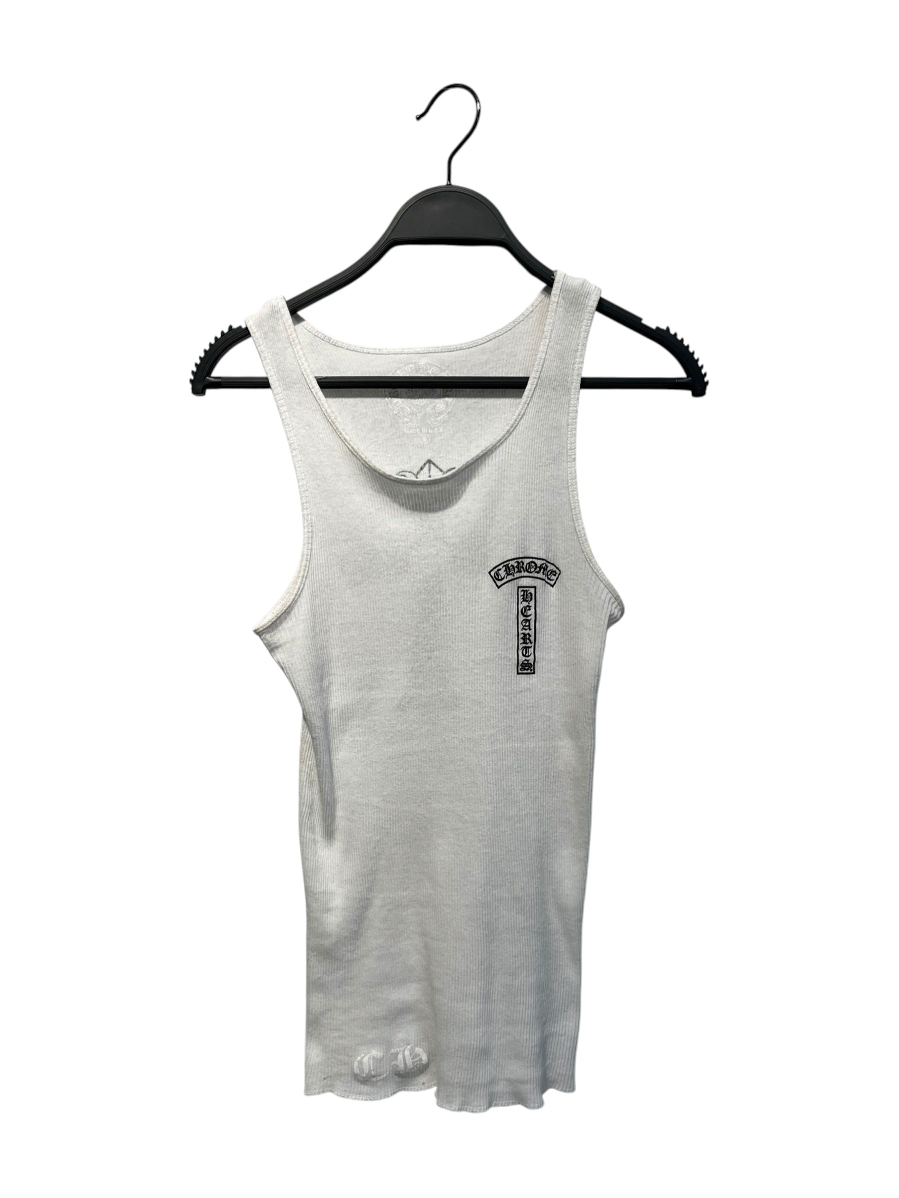 CHROME HEARTS/Tank Top/S/Cotton/WHT/Graphic/ view 1