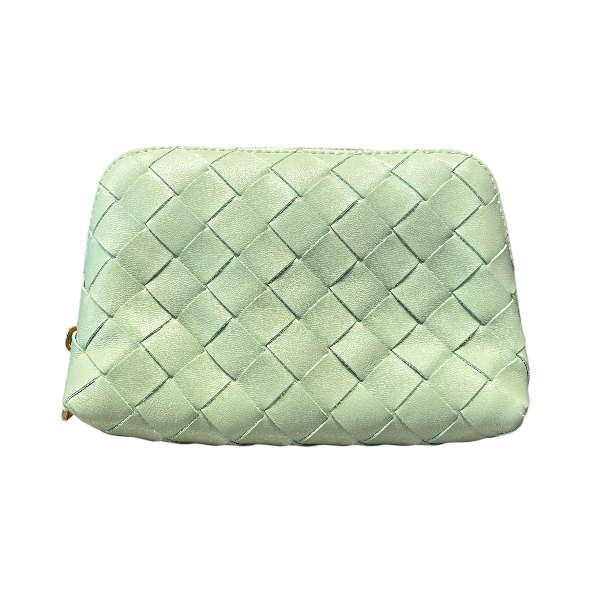 BOTTEGA VENETA/Clutch Bag/OS/Leather/GRN/Intrecciato Half-Moon Beauty view 2