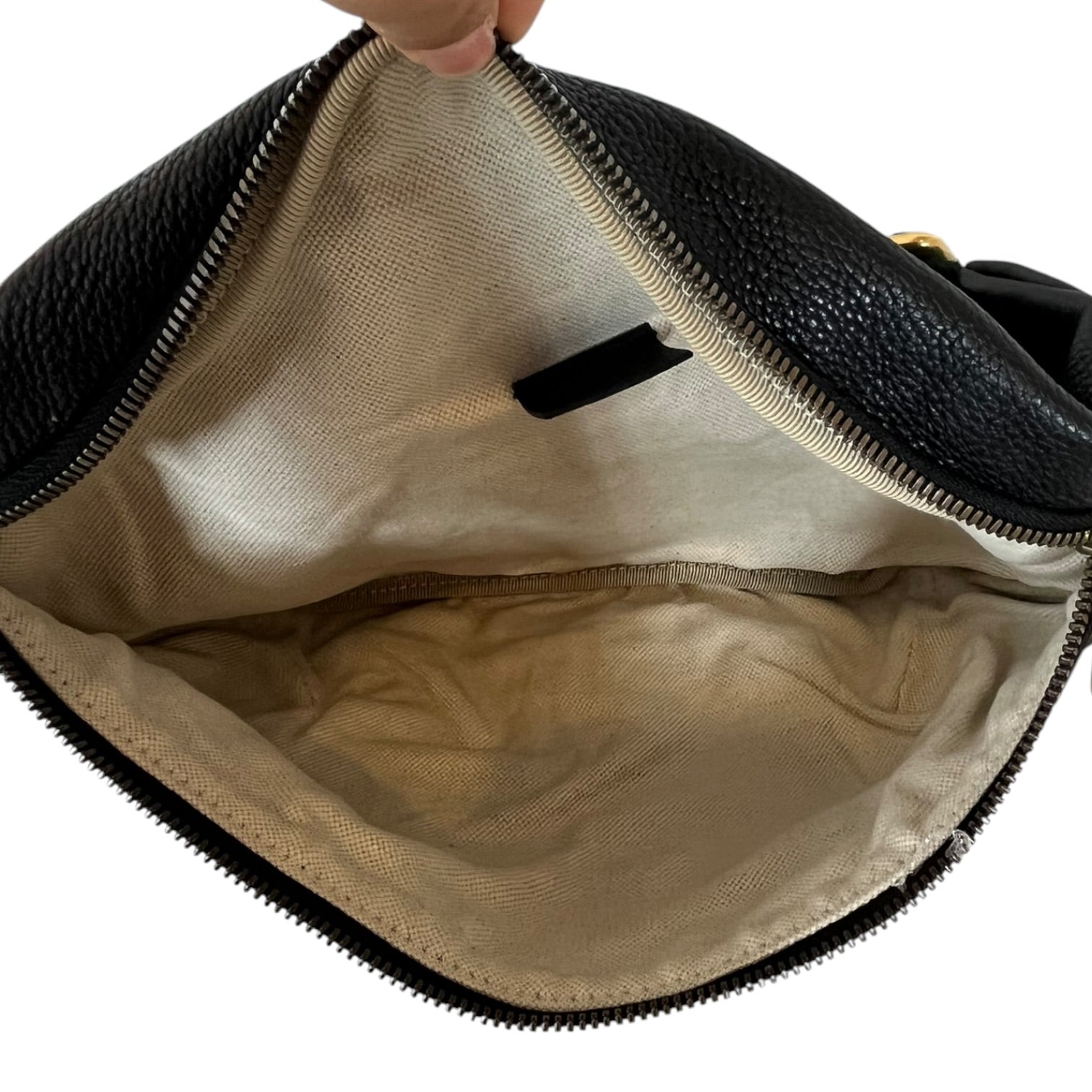 GUCCI/Bag/Leather/BLK/Waist Belt Bag Logo view 6