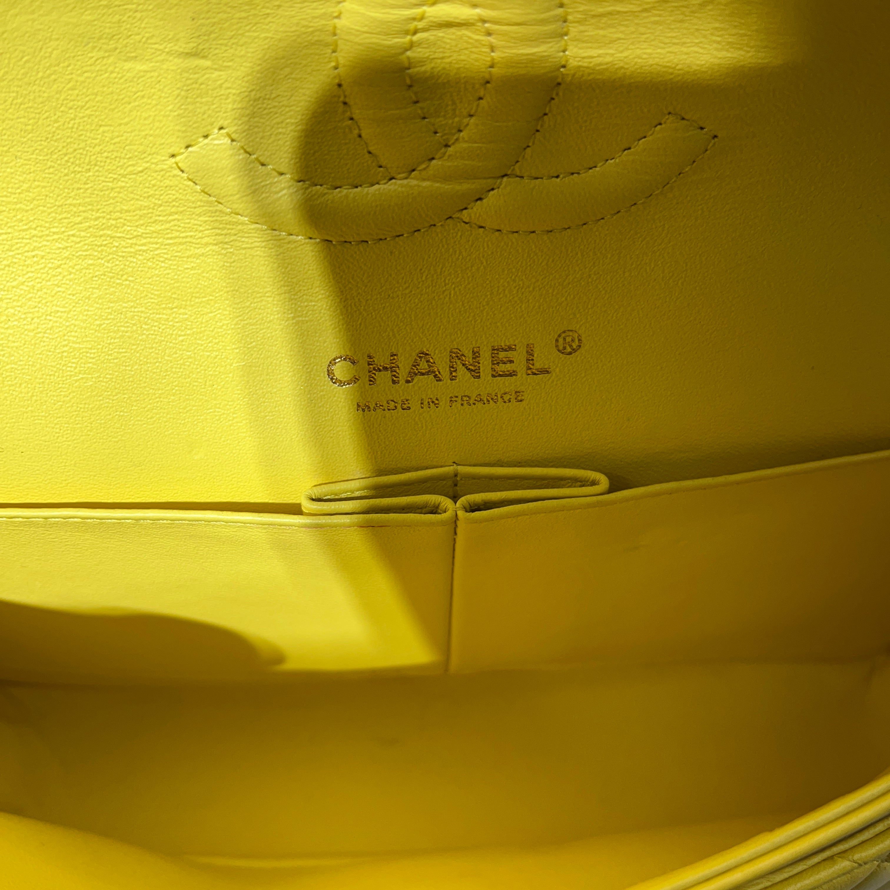 CHANEL/Cross Body Bag/Leather/YEL/ view 3