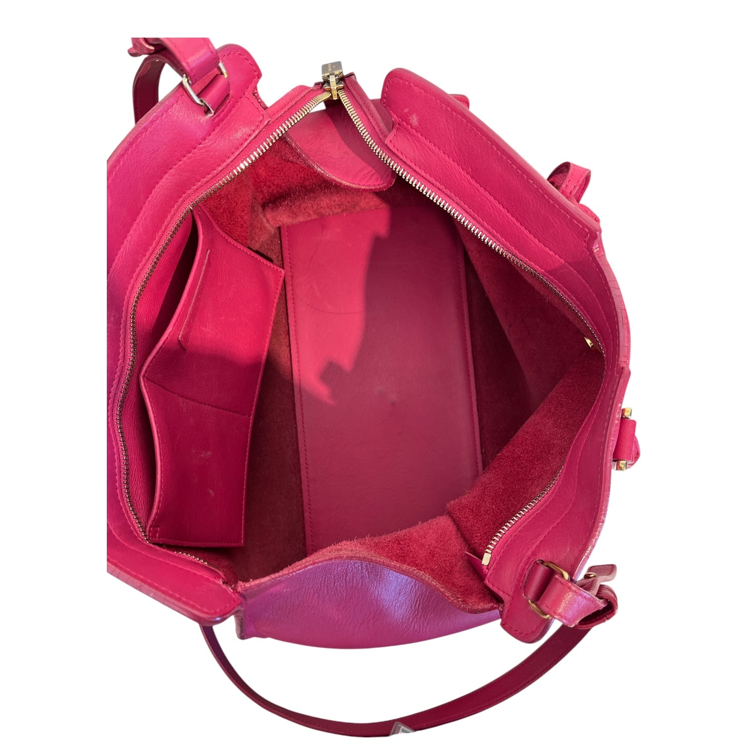 YVES SAINT LAURENT/Hand Bag/Leather/PNK/cabas Y view 6