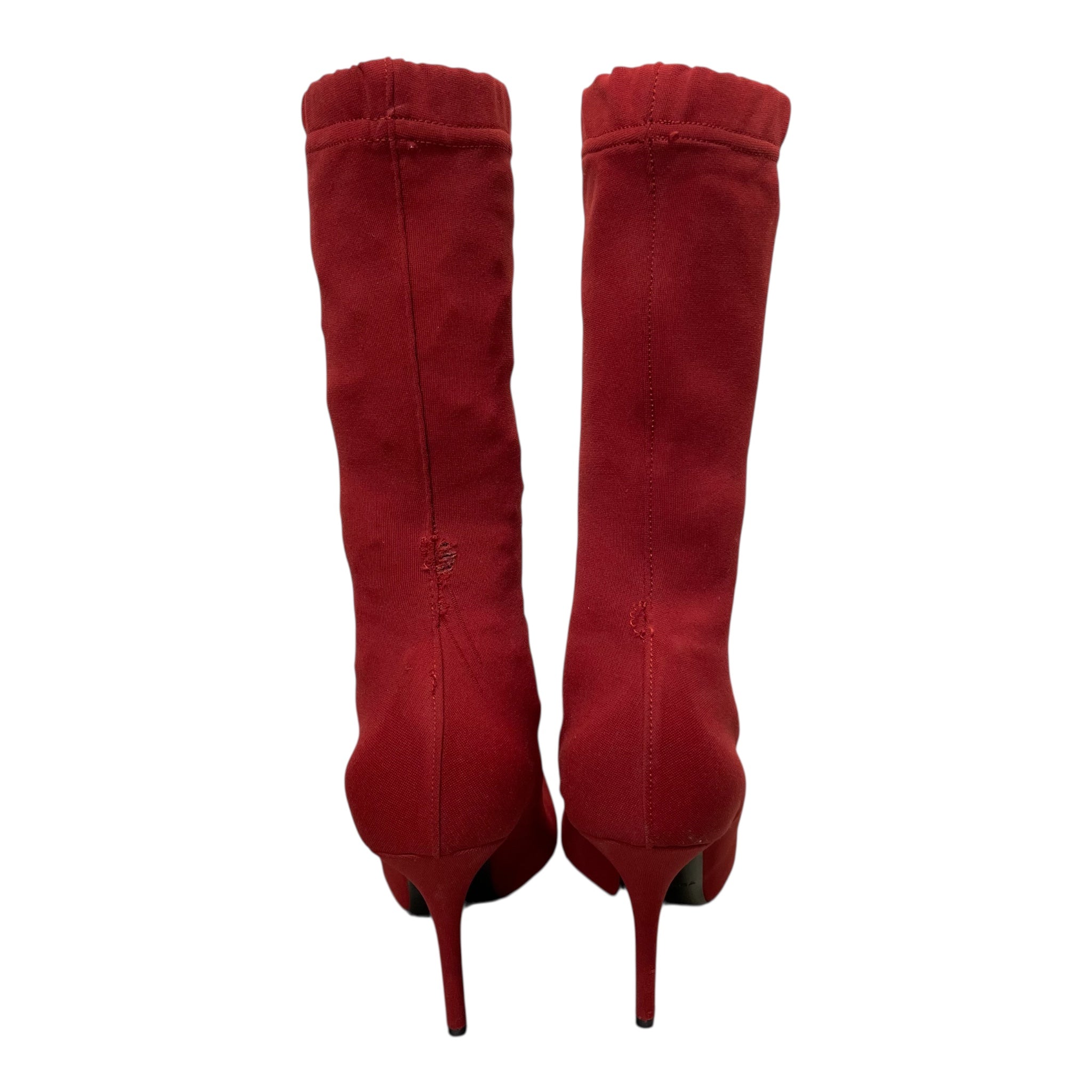 BALENCIAGA/Heels/EU 39/Polyester/RED/KNIFE ANKLE BOOT view 4