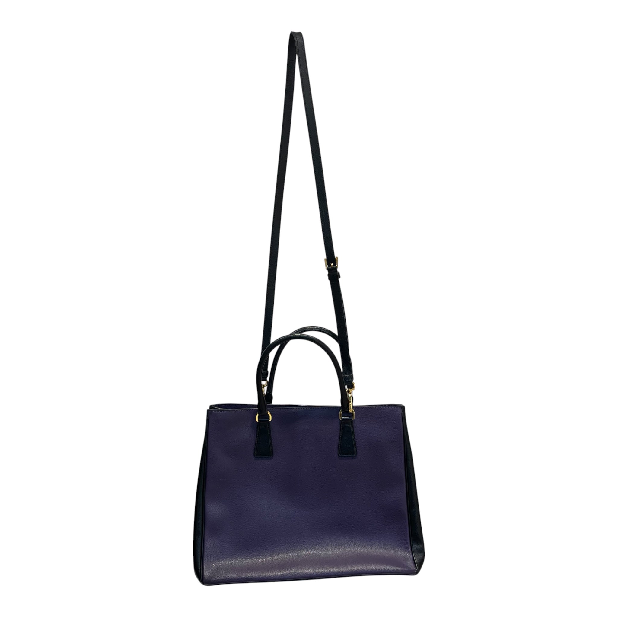 PRADA/Tote Bag/Leather/PPL/BLK SIDES,GLD HARDWARE view 4