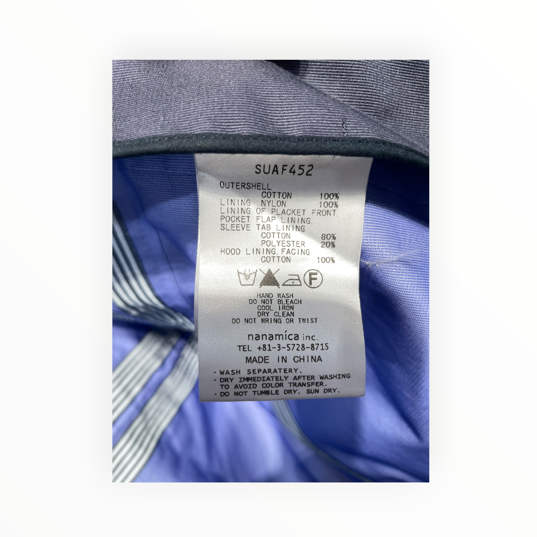 nanamica/Military Jkt/XS/Nylon/BLU/ view 4