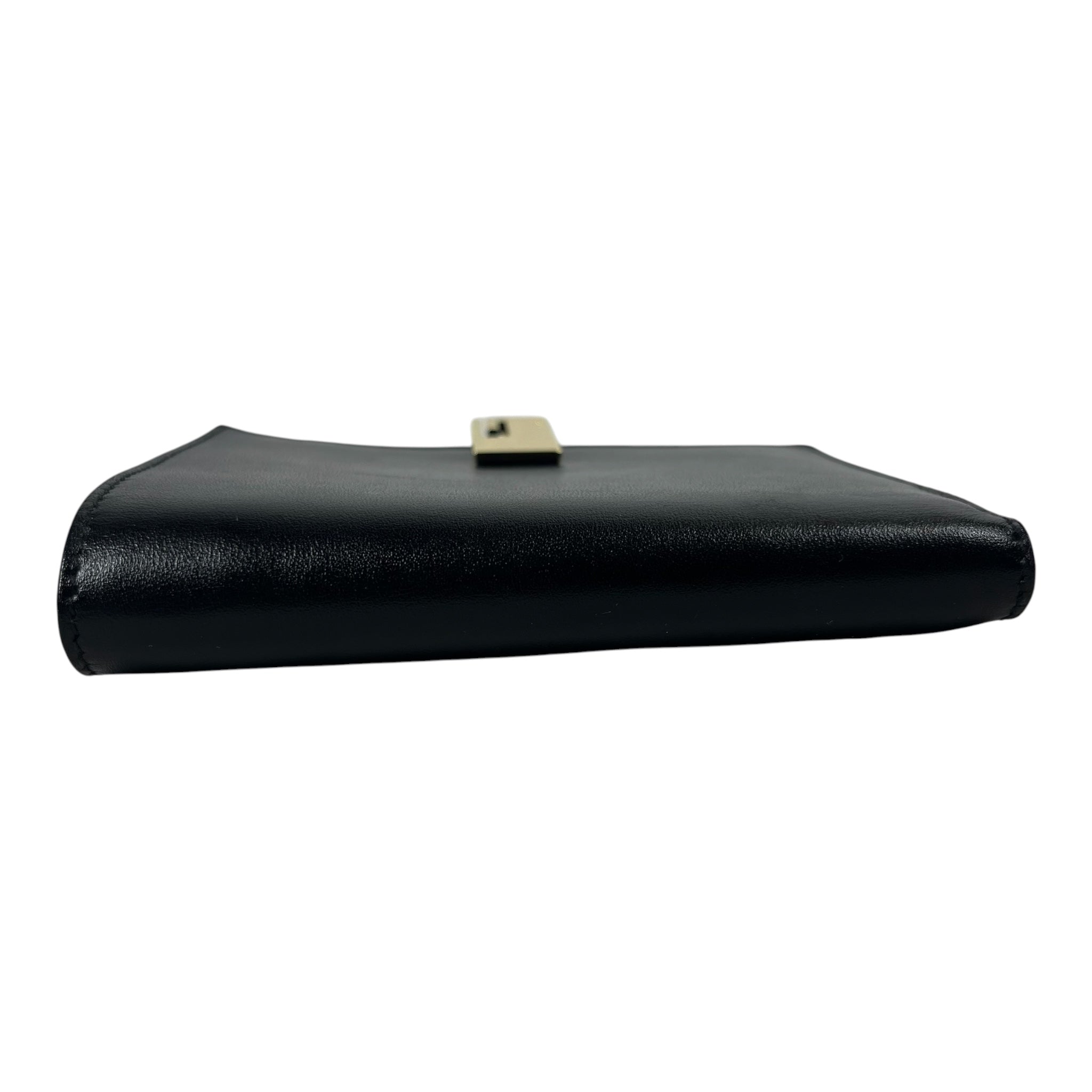 GUCCI/Wallet/Leather/BLK/M's/G clasp view 3