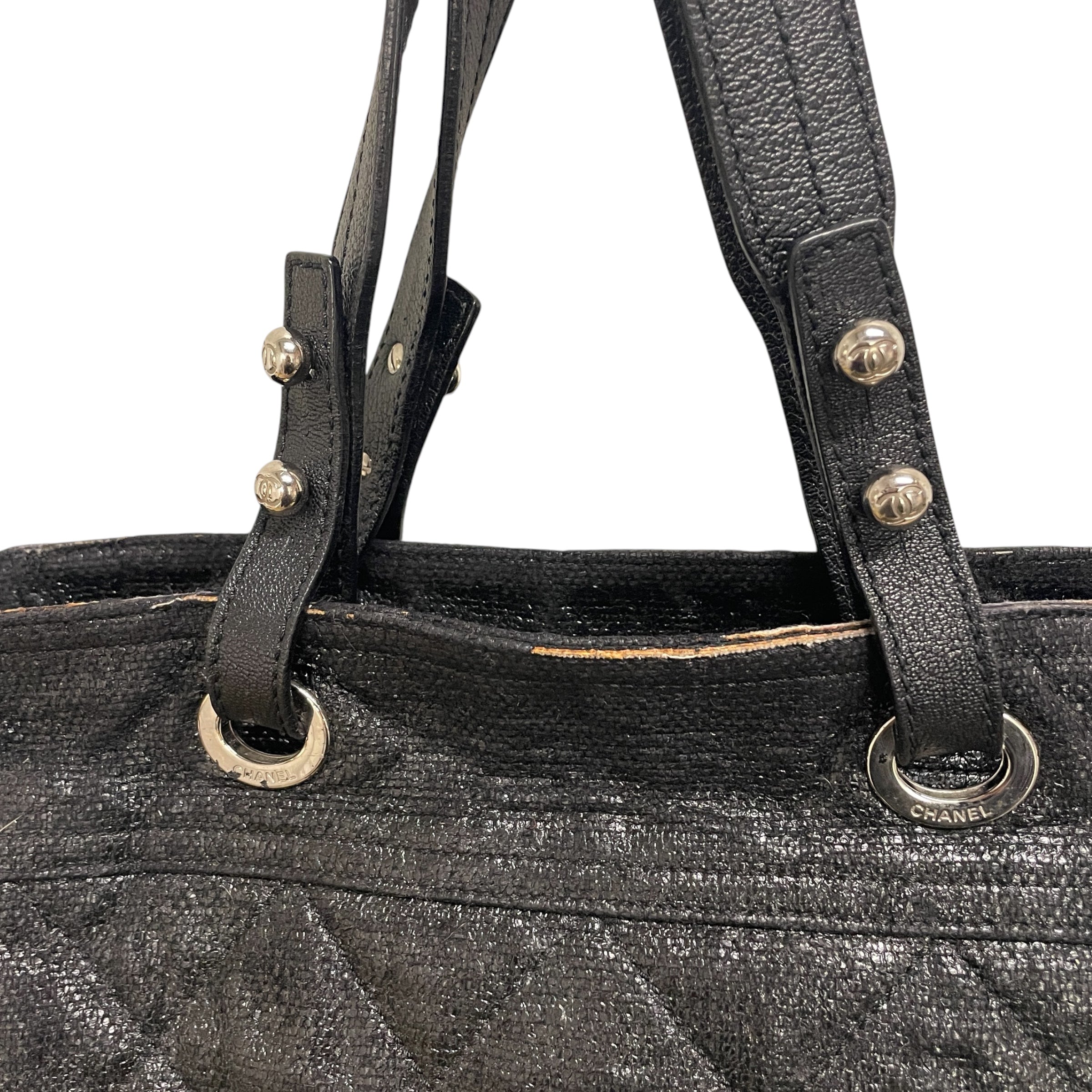 CHANEL/Hand Bag/BLK/XL PARIS-BIARRITZ/ SLV HARDWAR view 7