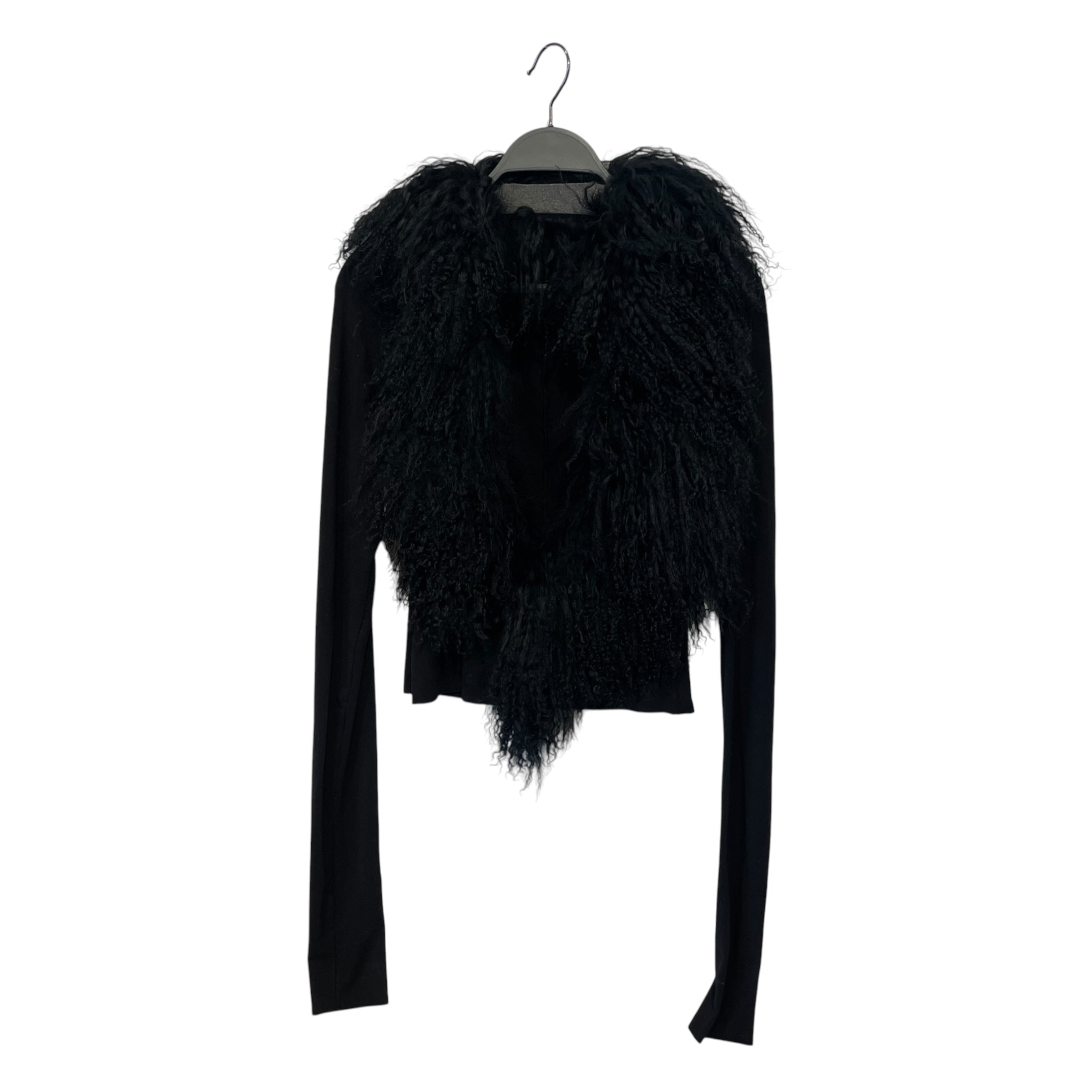 TANKair/Tops/S/BLK/FAUX FUR LONG SLEEVE view 1