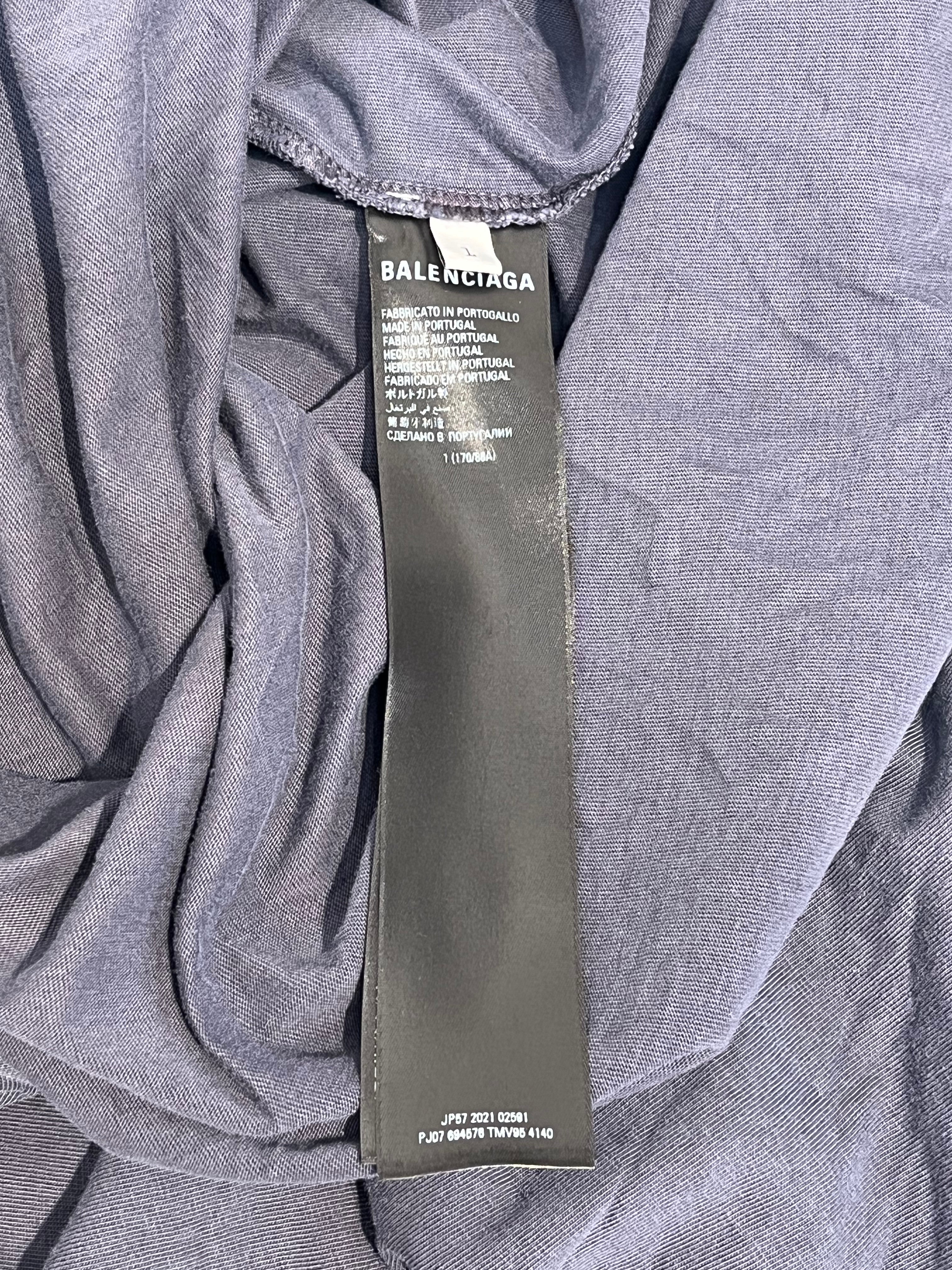 BALENCIAGA/T-Shirt/Cotton/NVY/BLUE SCHOOL LOGO view 4