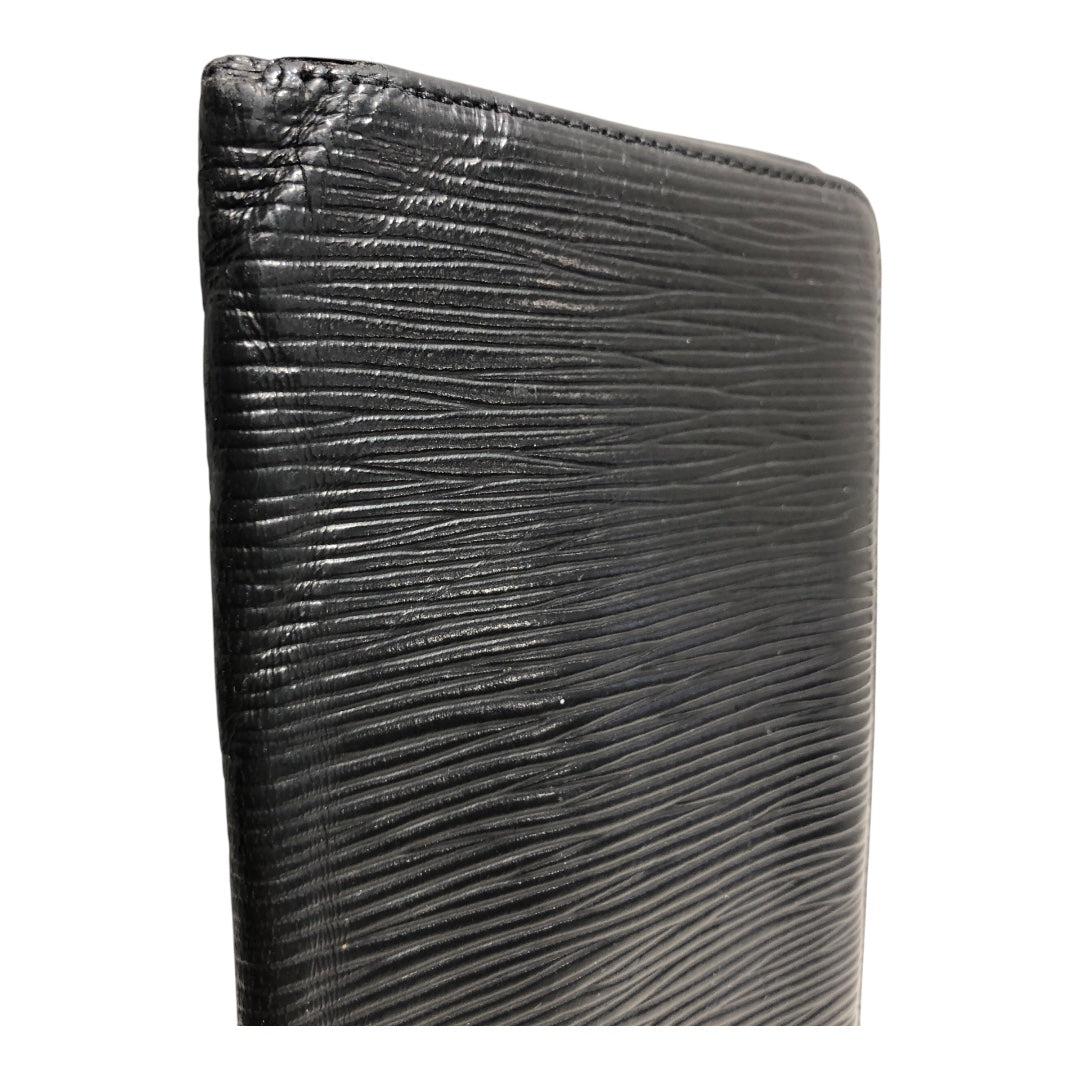 LOUIS VUITTON/Long Wallet/Leather/BLK/epi leather long bifold view 6