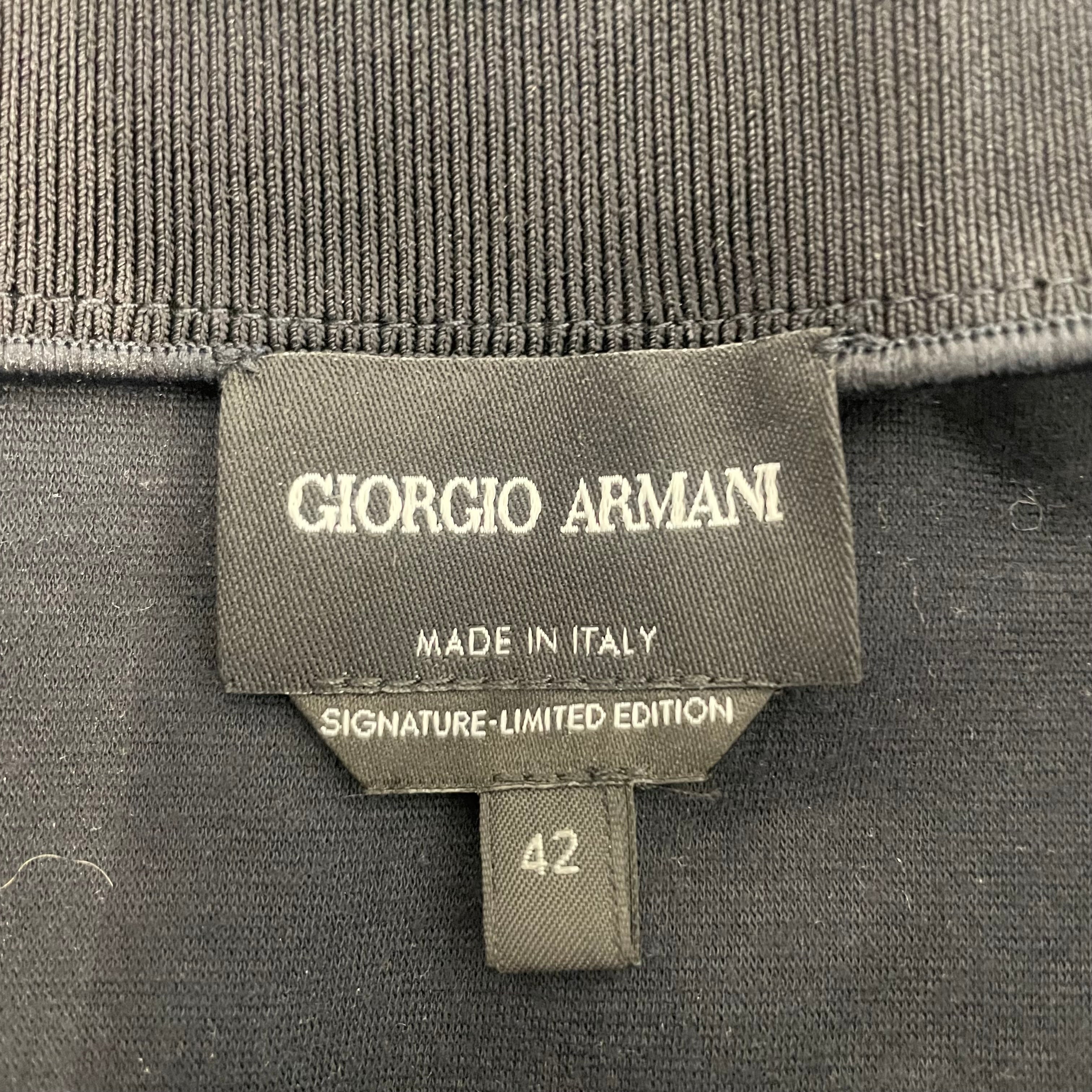 GIORGIO ARMANI/LS T-Shirt/S/Cotton/BLK/signature embroidered view 3