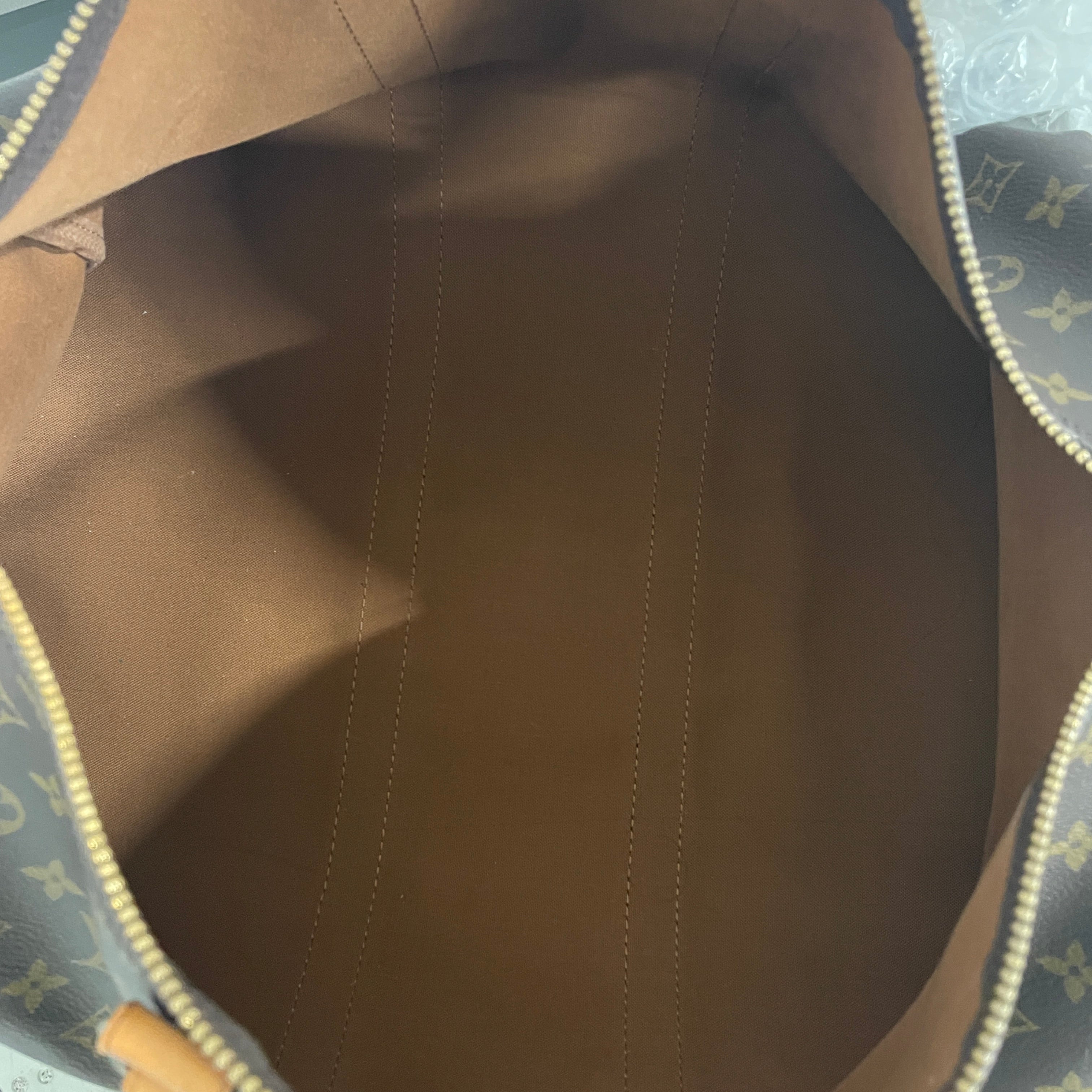 LOUIS VUITTON/Bag/Monogram/Leather/BRW/LV KEEPALL DUFFLE BAG view 5