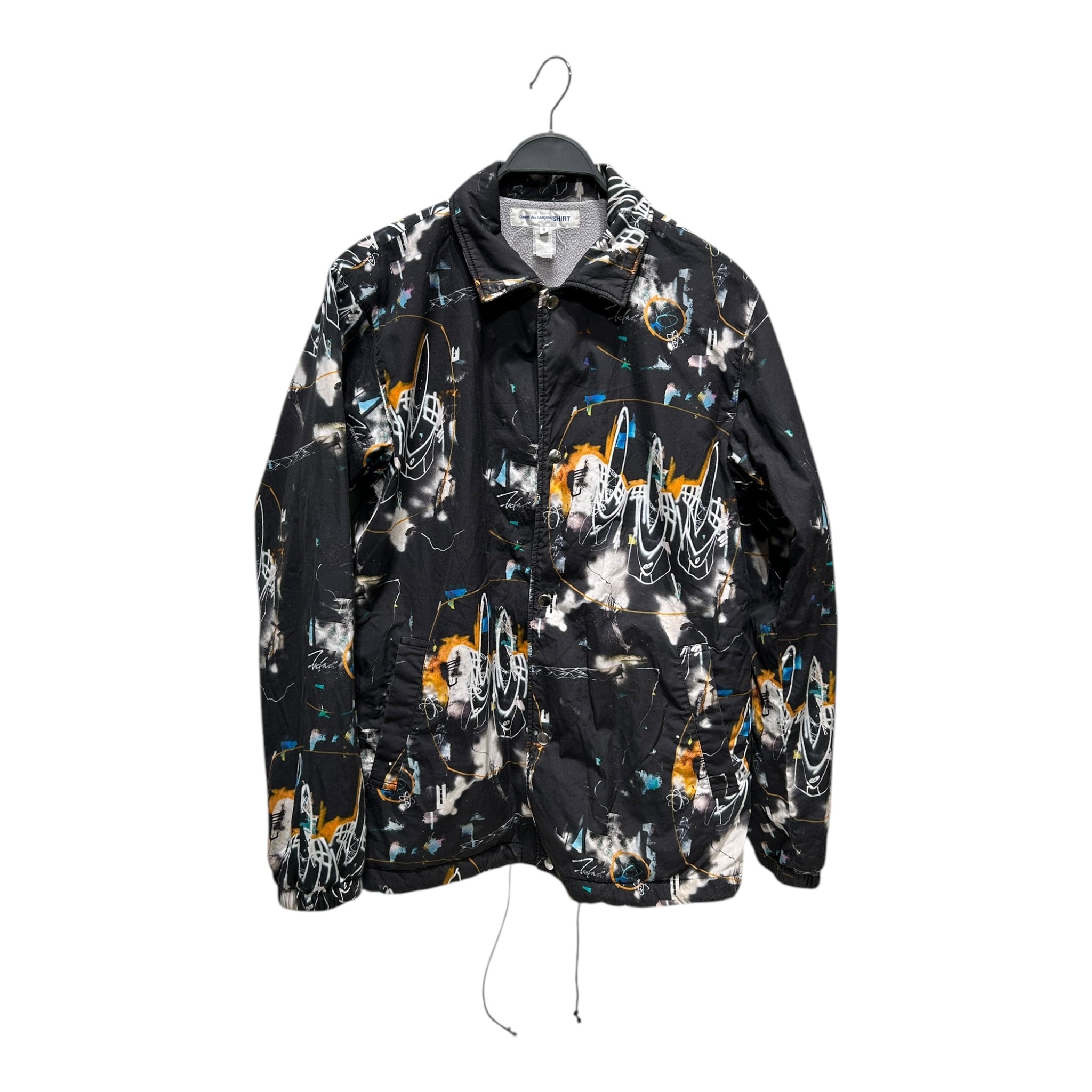 COMME des GARCONS SHIRT/FUTURA/Jacket/L/XL/Cotton/BLK/All Over Print/CDG X FUTURA COACH GRAFFITI view 1