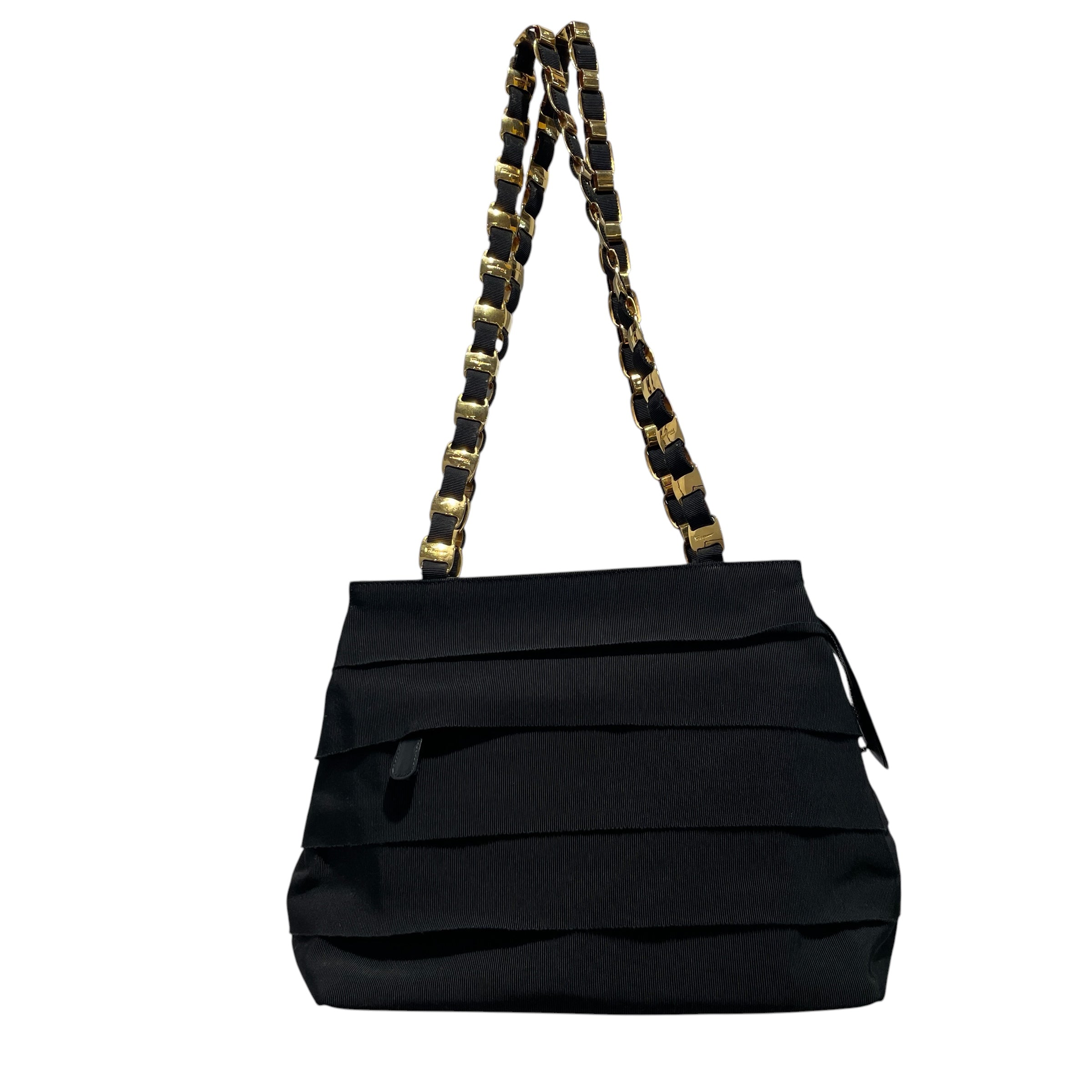 Salvatore Ferragamo/Bag/Nylon/BLK/Ruffle Design view 2