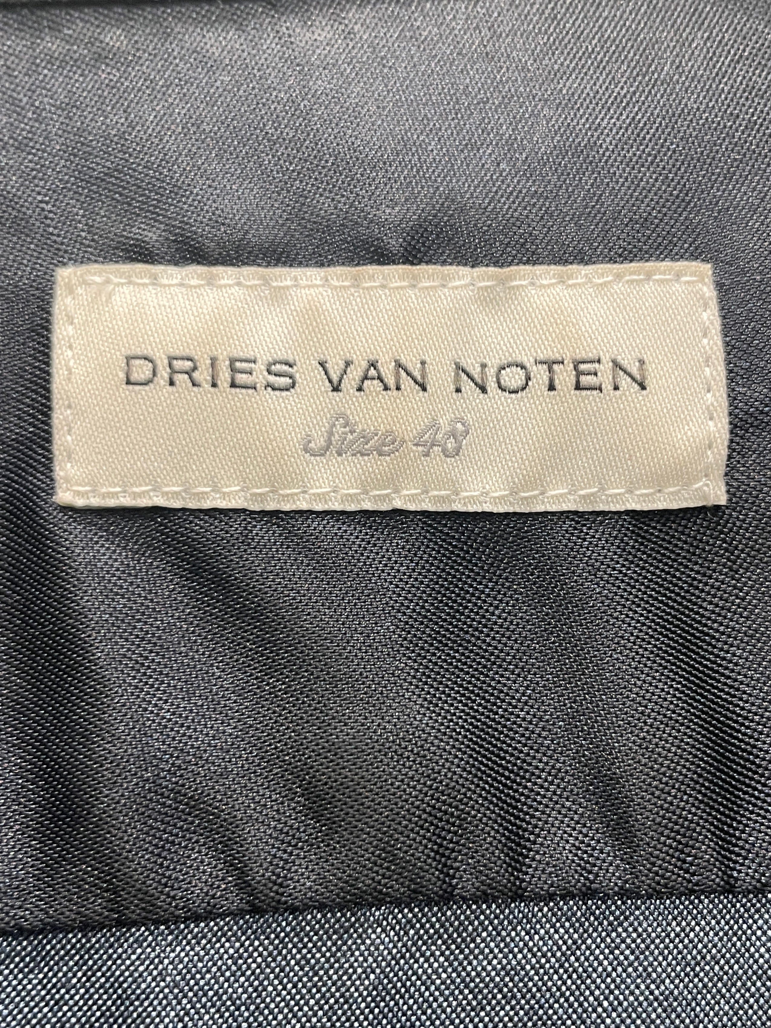DRIES VAN NOTEN/LS Shirt/48/All Over Print/Silk/IDG/INDIGO SPLOTCHES view 3