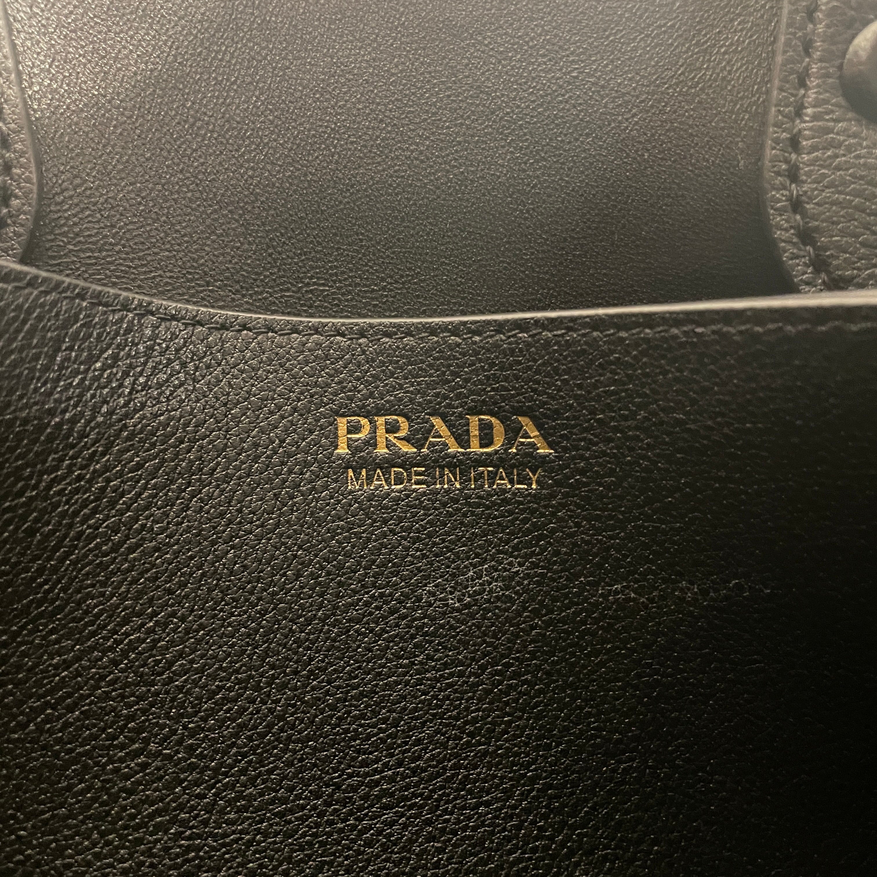 PRADA/Hand Bag/Leather/BLK/BELTED BAG / MINI BELT HANDLE view 7