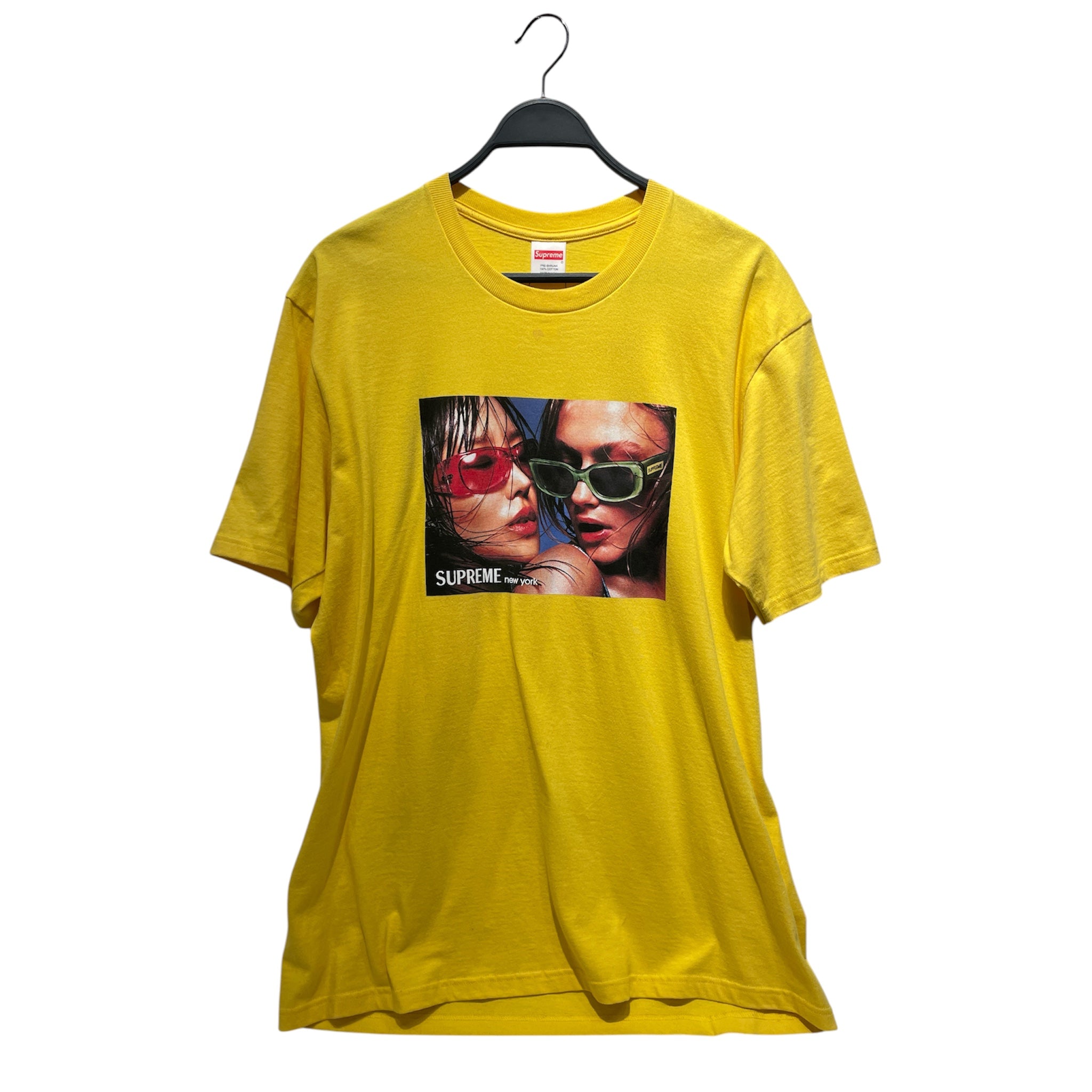 Supreme/T-Shirt/L/Cotton/YEL/ view 1