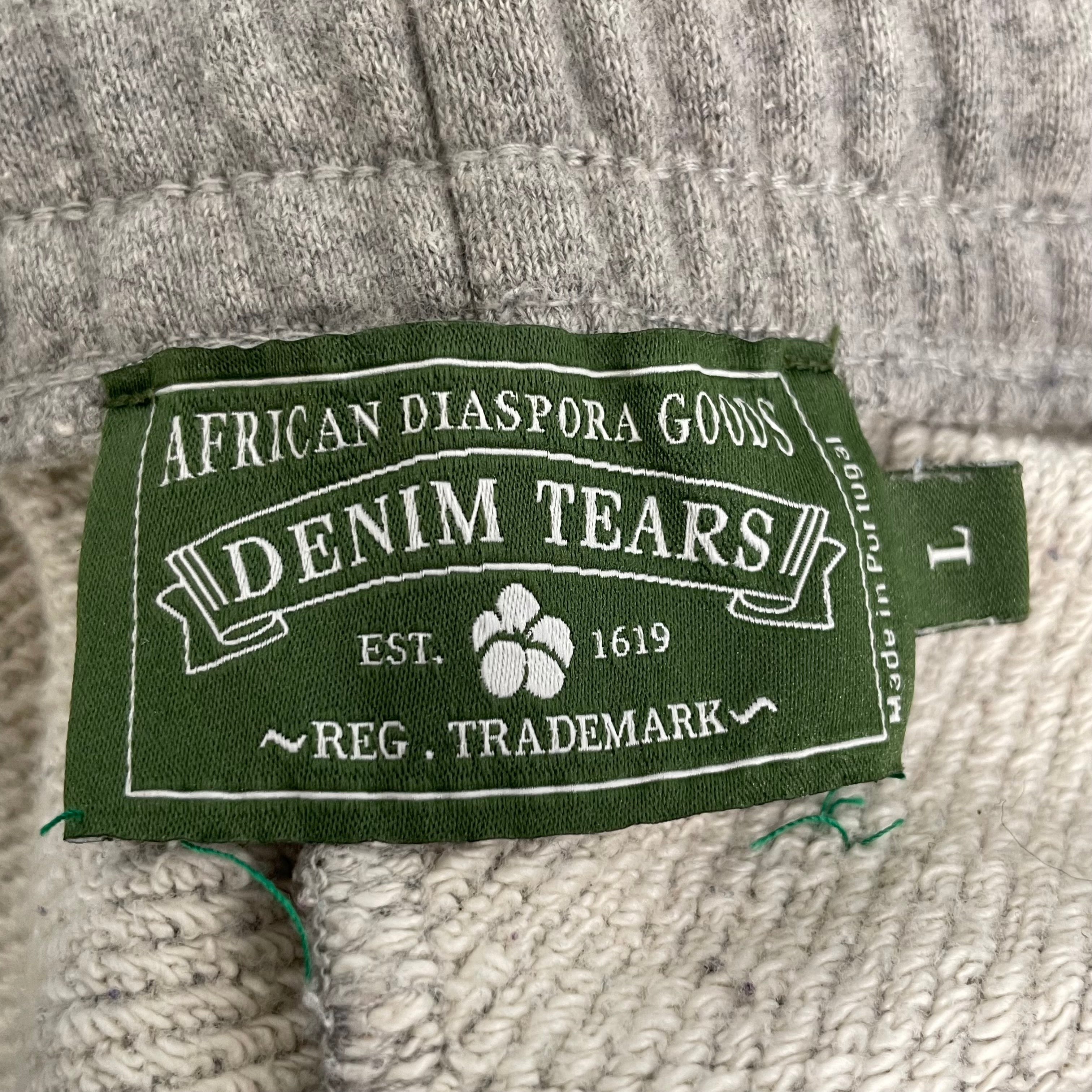 DENIM TEARS/Pants/L/Cotton/GRY/All Over Print/GRAY SWEATS CLASSIC FLOWER PRI view 5