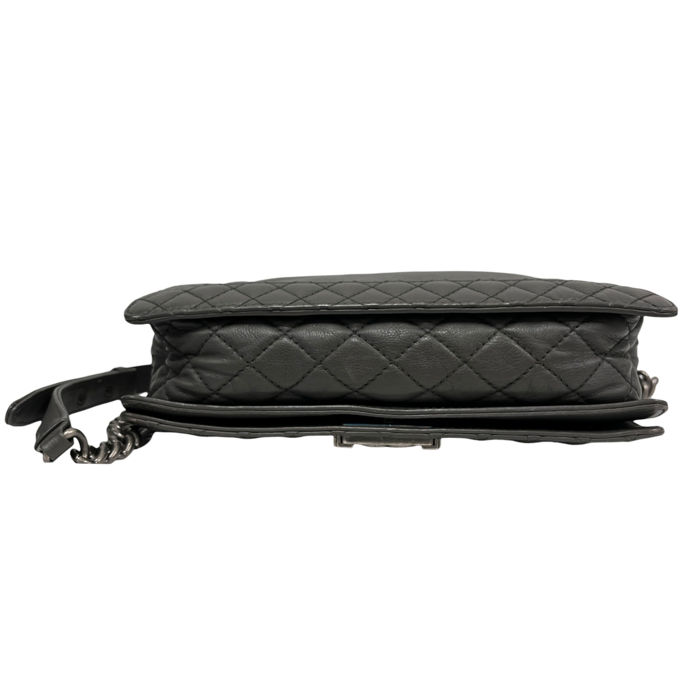 CHANEL/Cross Body Bag/Leather/GRY/BOY REVERSO QUILT 18935727 view 3