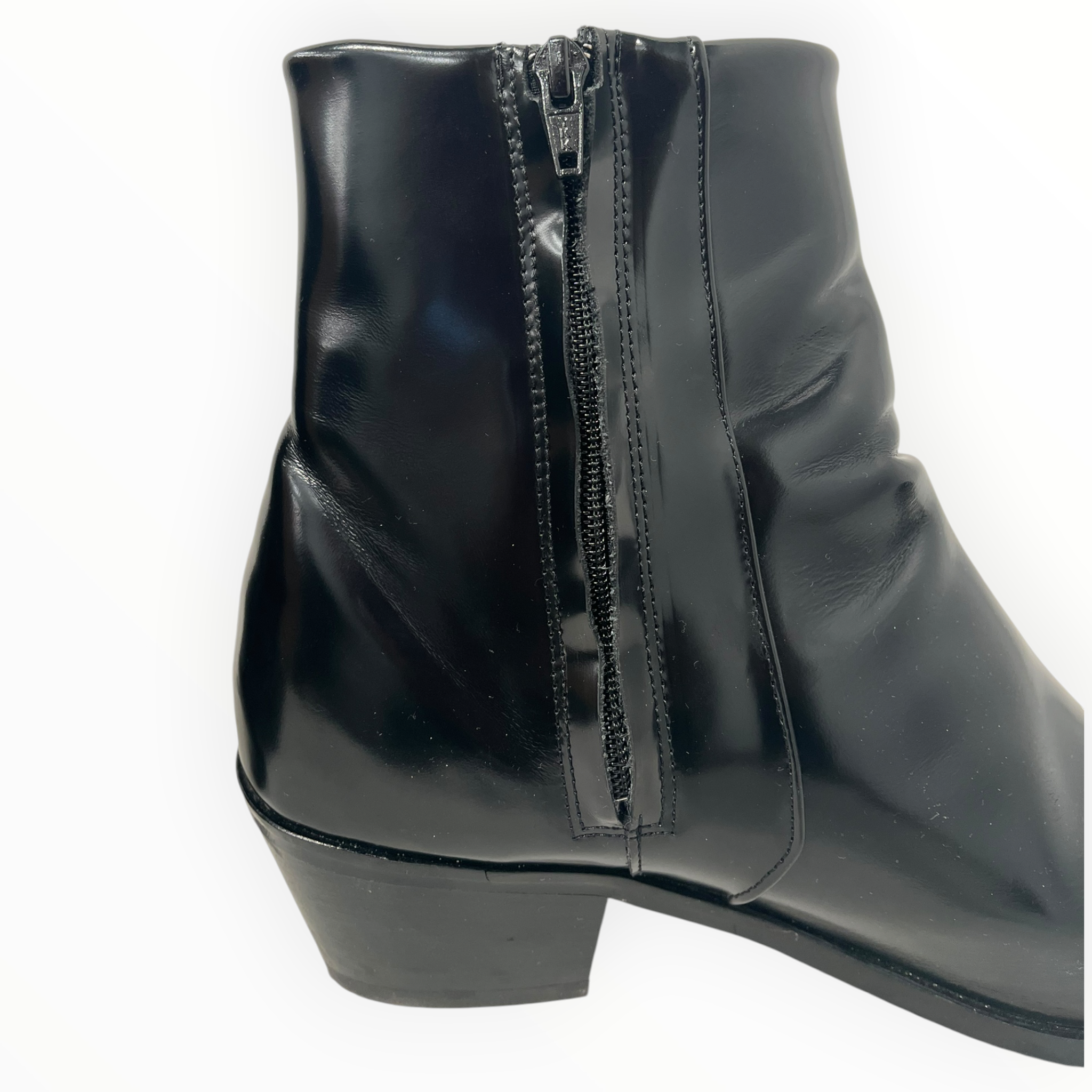 ERNEST W.BAKER/Boots/EU 44/Leather/BLK/PATENT LEATHER ZIP BOOT view 5
