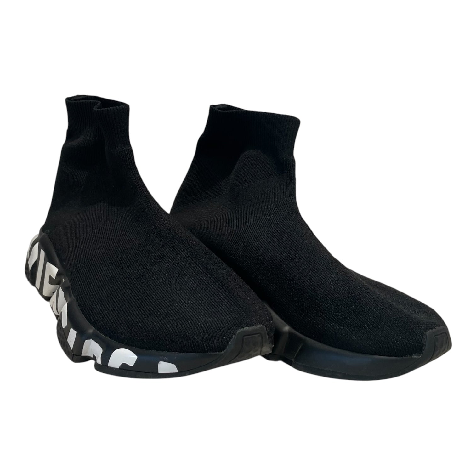 BALENCIAGA/Hi-Sneakers/US 9/Cotton/BLK/SPEED HIGH LOGO ON SOLE view 1