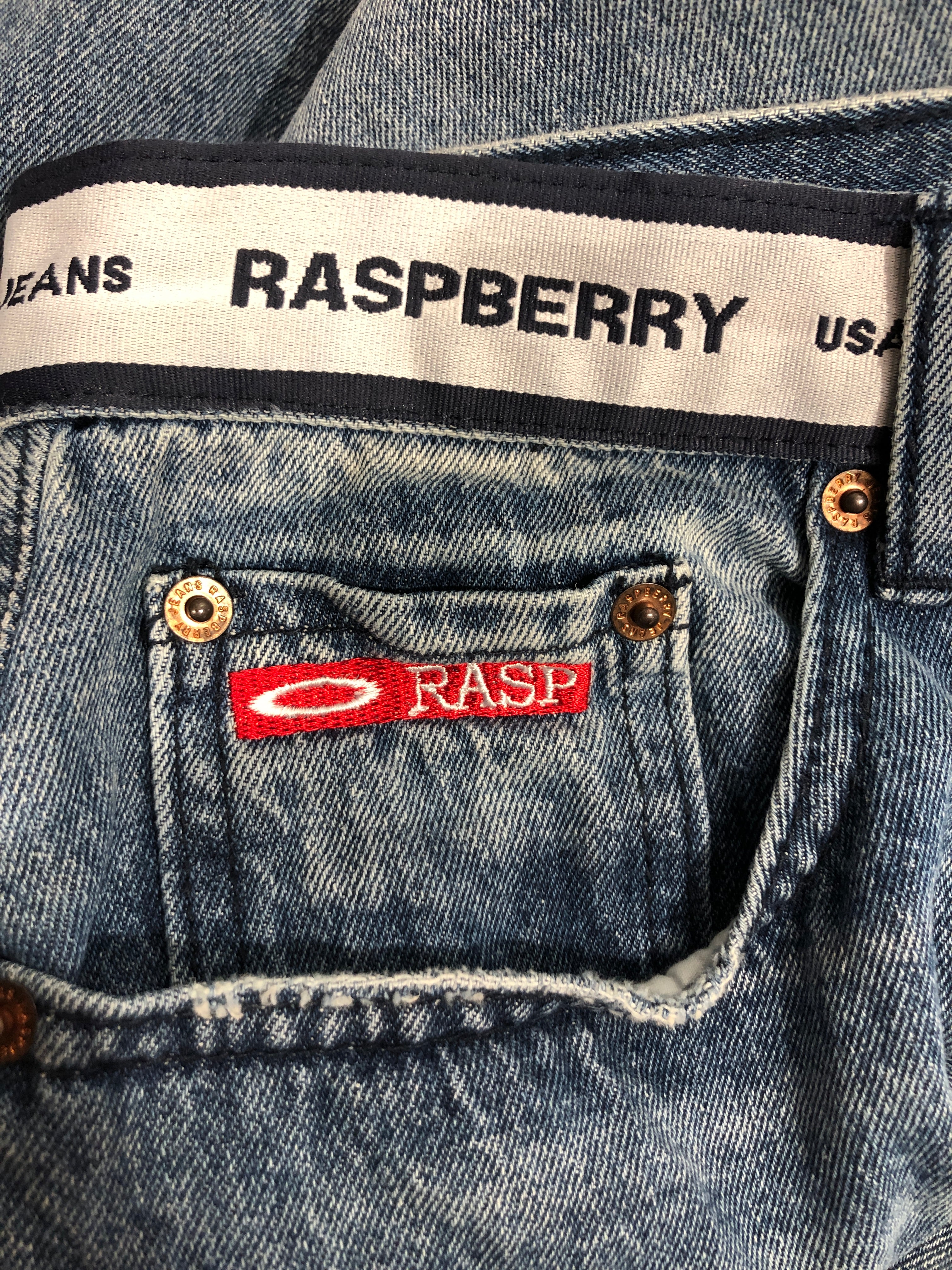 Raspberry Hills/Pants/M/Cotton/IDG/baggy denim w/ waistband logo view 3