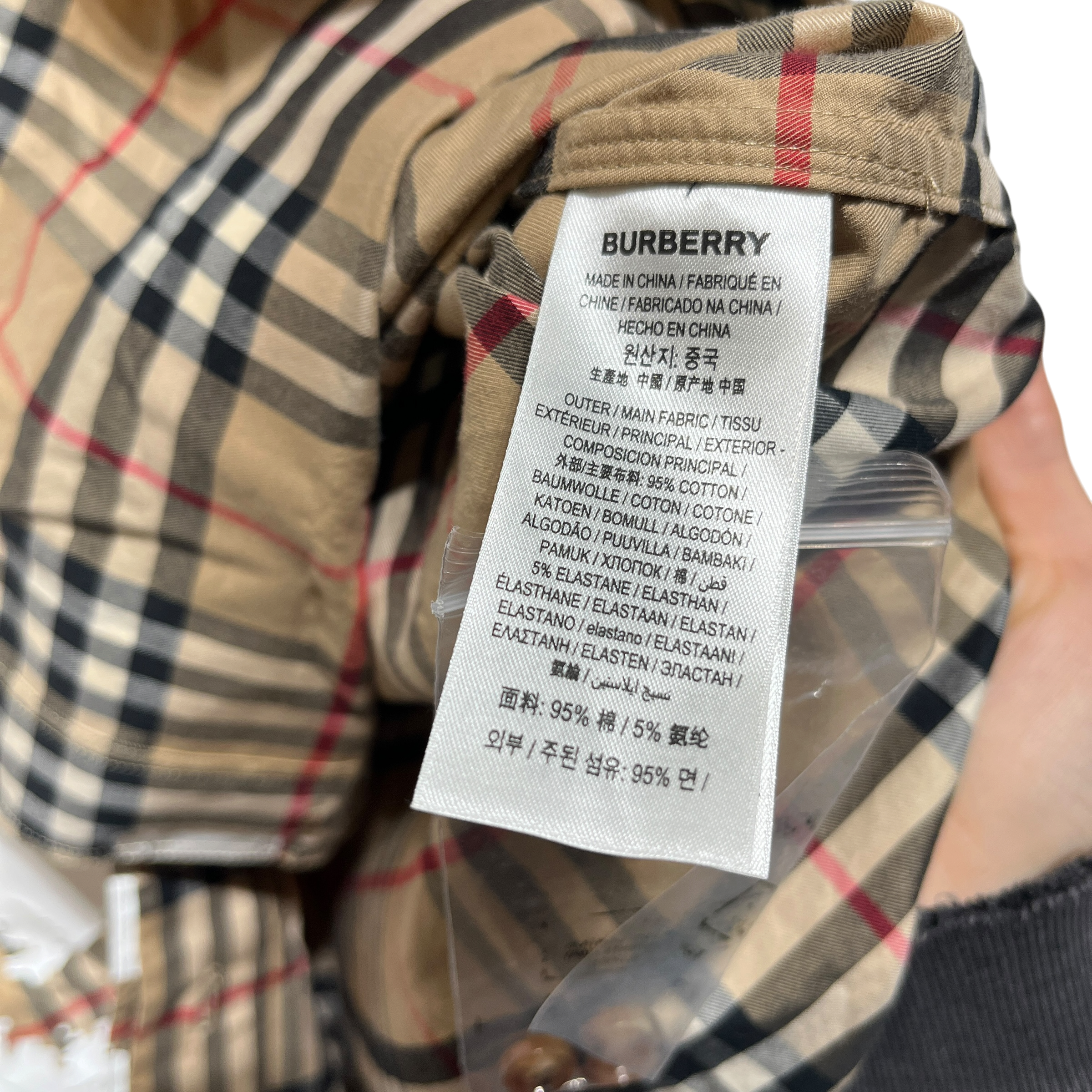 BURBERRY LONDON/Flannel Shirt/0/Cotton/BEG/Plaid/LOVE PAINT view 3