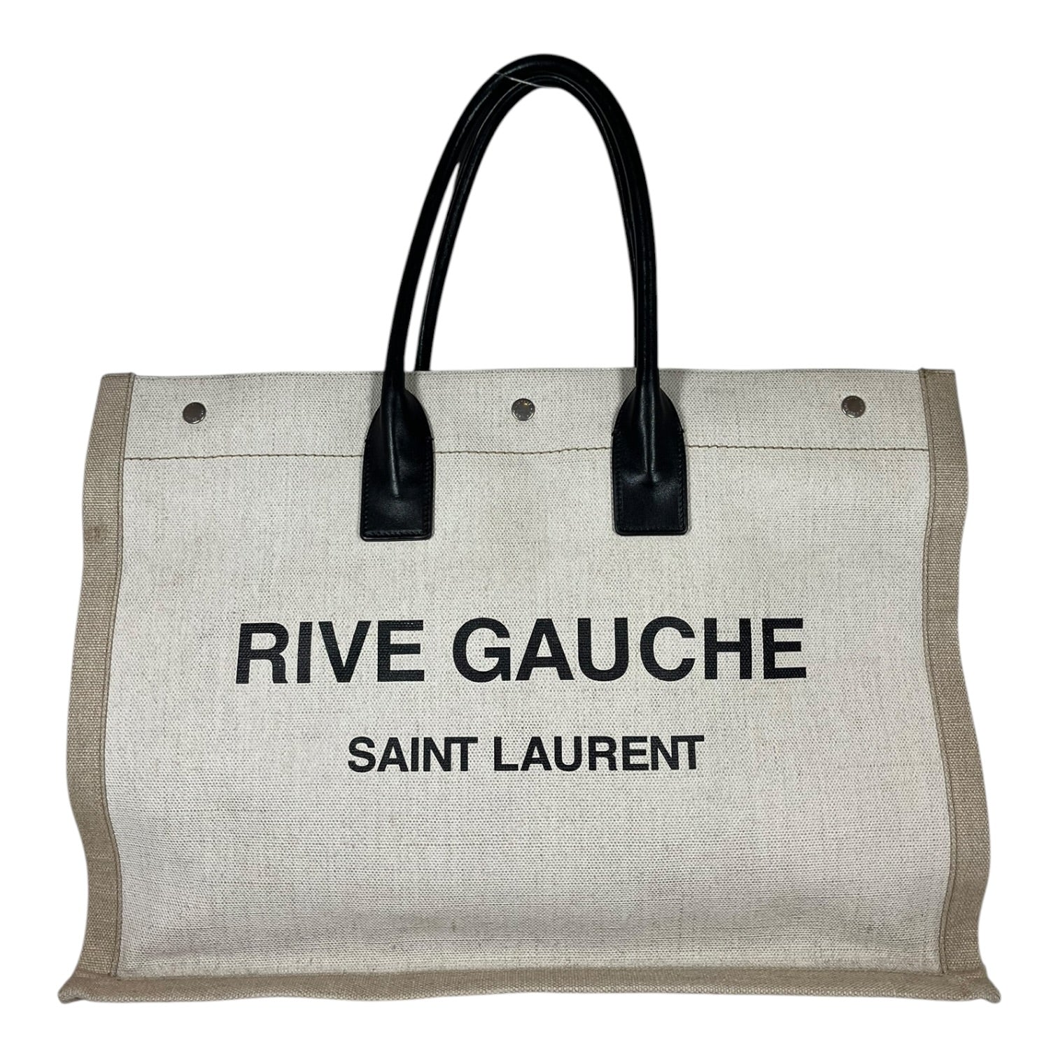YVES SAINT LAURENT rive gauche/Tote Bag/BEG/tan border view 1