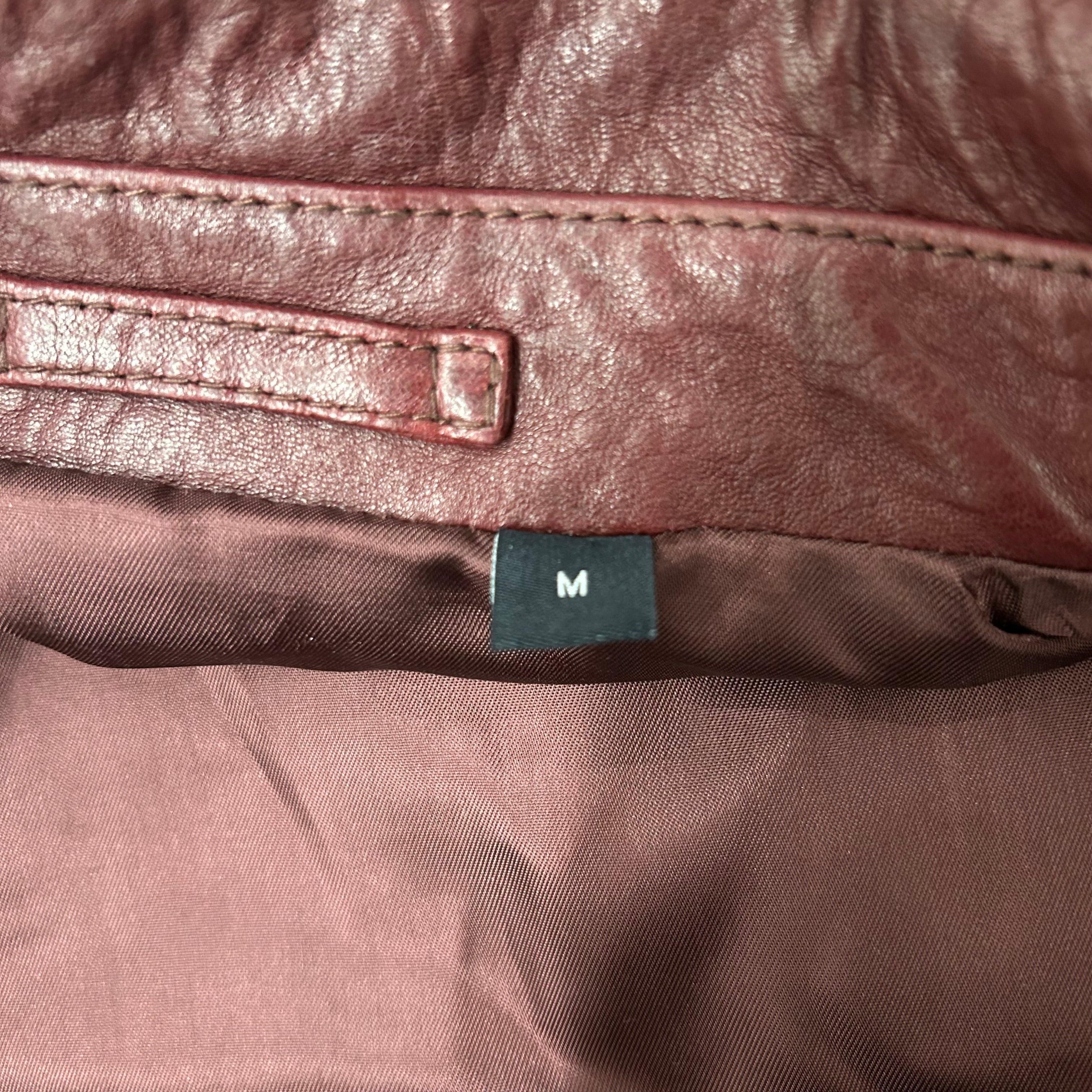 AIME LEON DORE/Leather Jkt/M/Lambskin/RED/CHAINSTITCH view 3