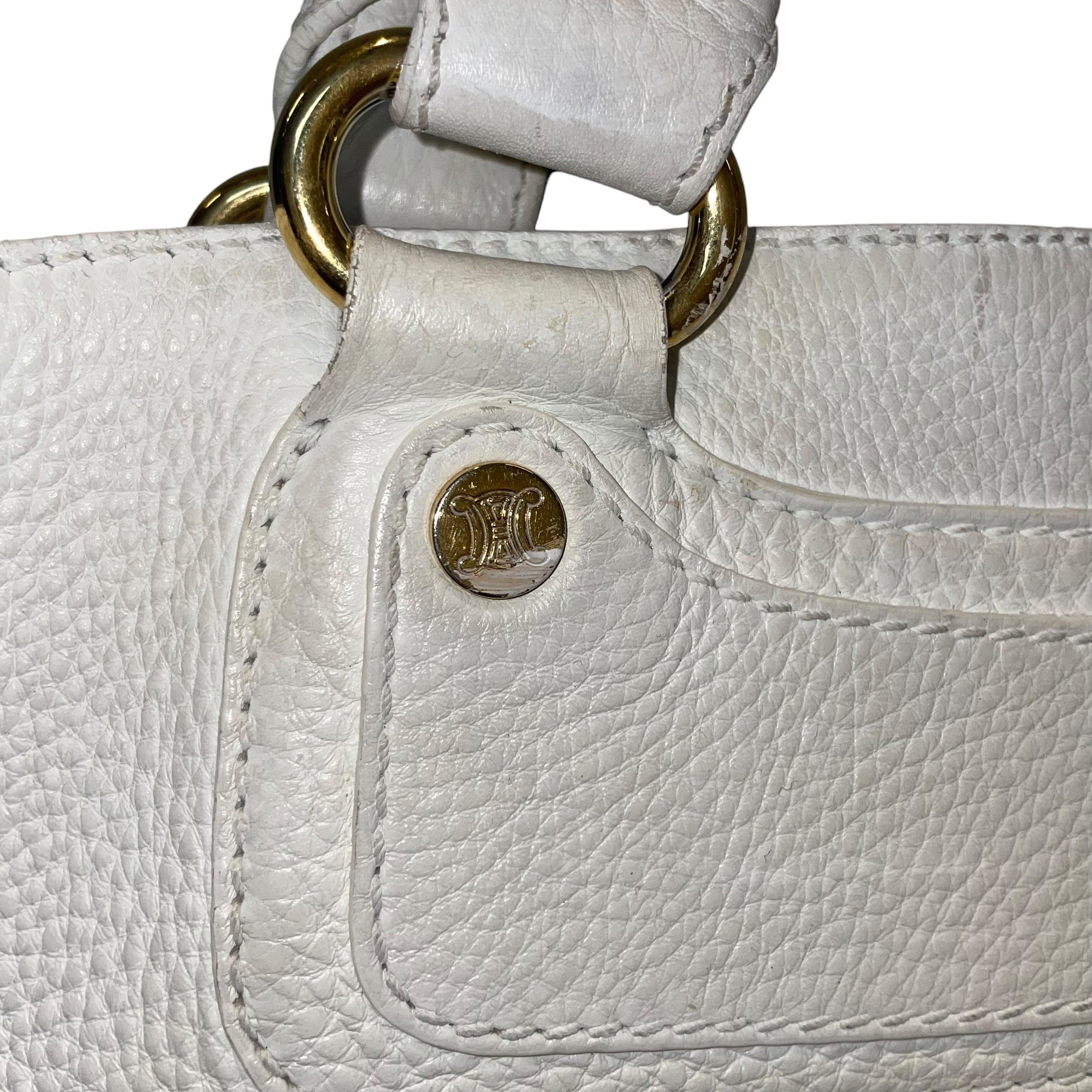 CELINE/Hand Bag/Leather/WHT/boogie vintage vintage view 3