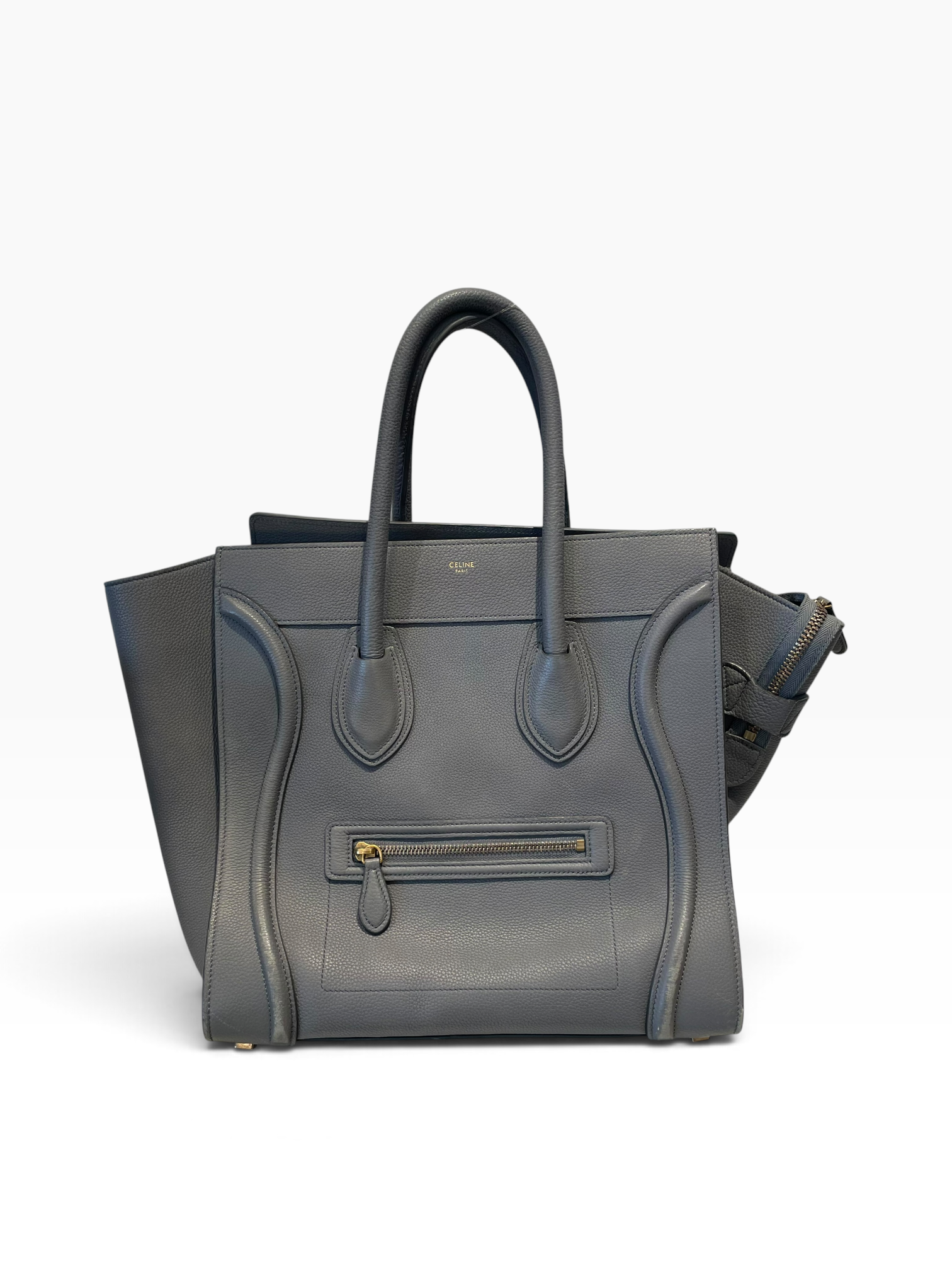 CELINE/Tote Bag/Leather/GRY/Luggage Tote view 1