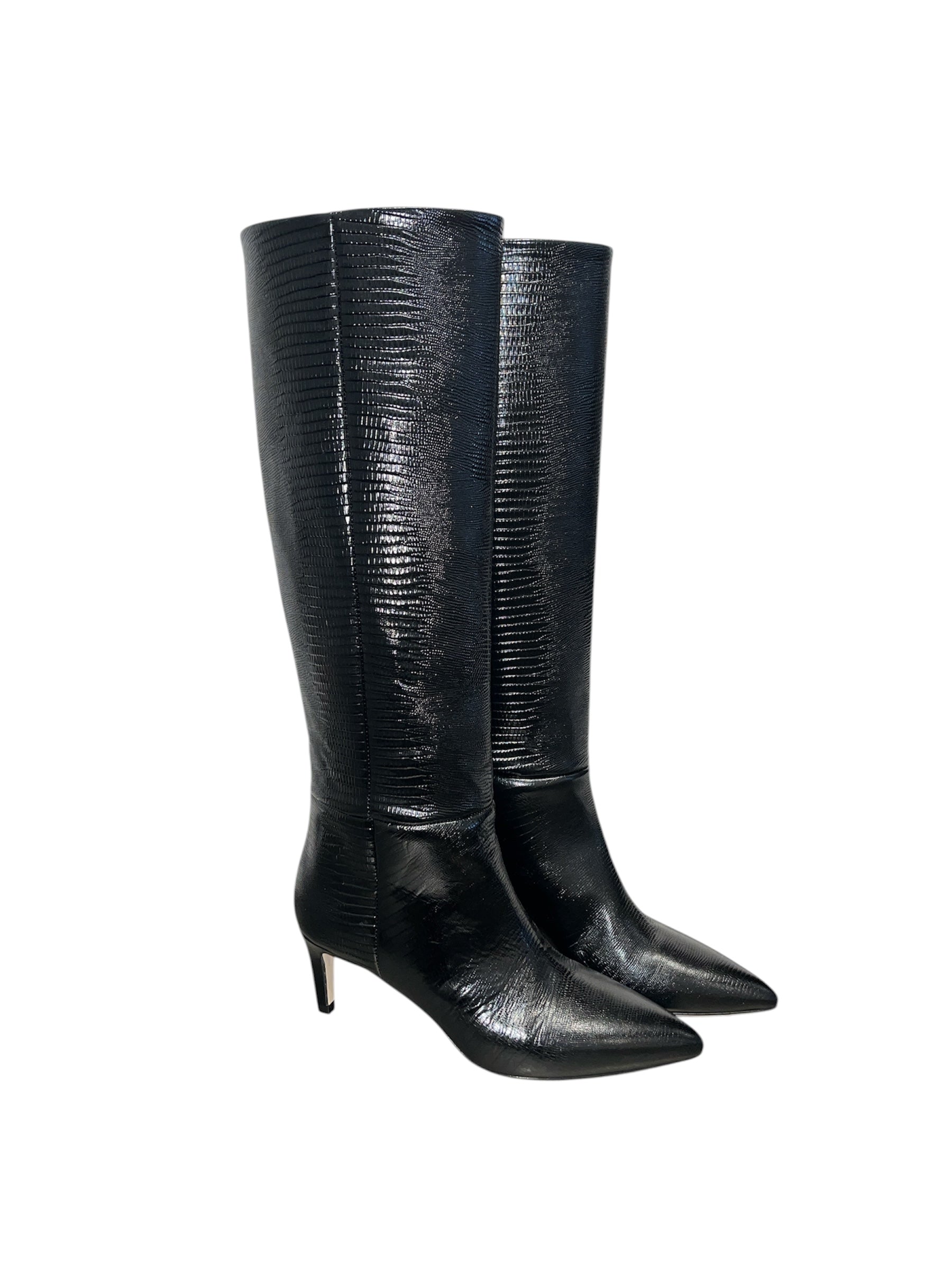 Paris Texas/Long Boots/US 5.5/Animal Pattern/Leather/BLK/ view 1