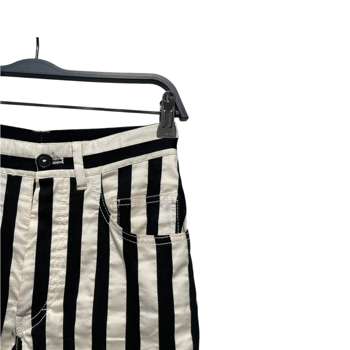 【関税込み】Ann Demeulemeester ショートパンツ ANN DEMEULEMEESTER/Bottoms/XXS/Stripe/Cotton/WHT/BUTTON UP