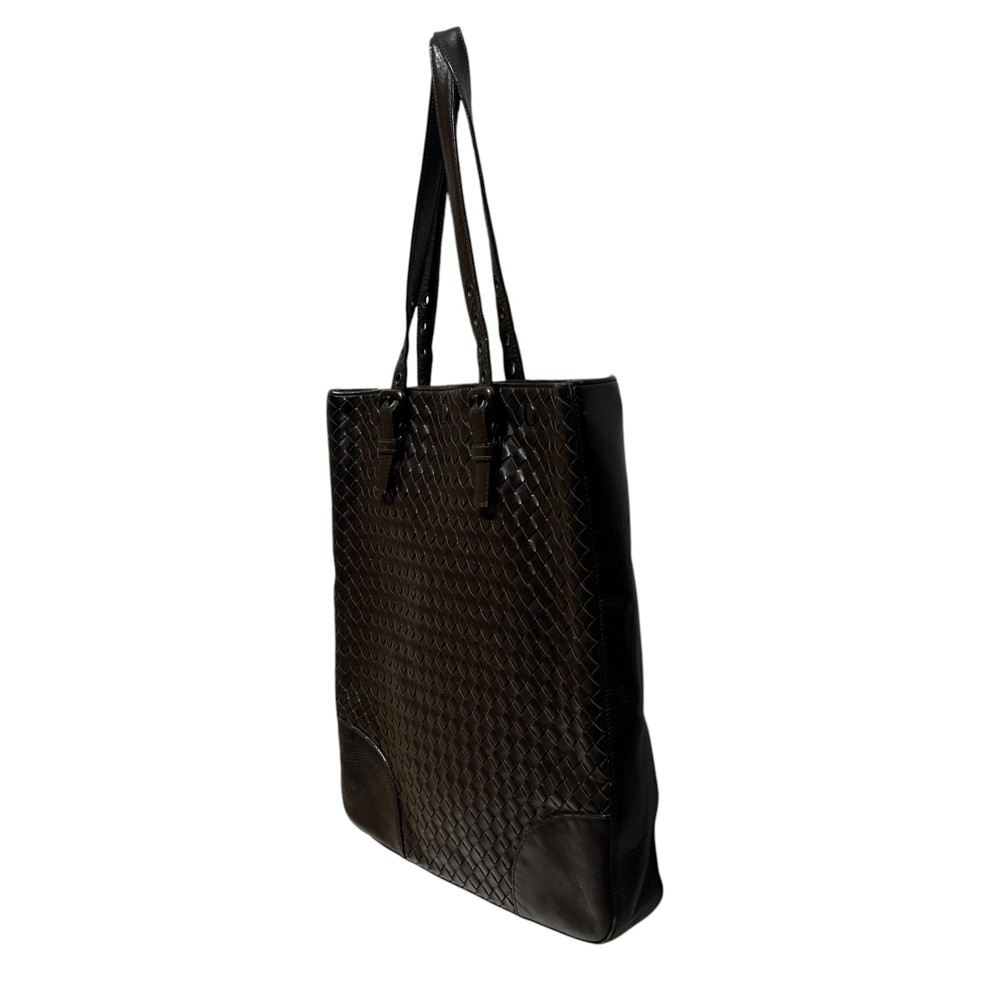BOTTEGA VENETA/Tote Bag/Leather/BRW/WOVEN view 2