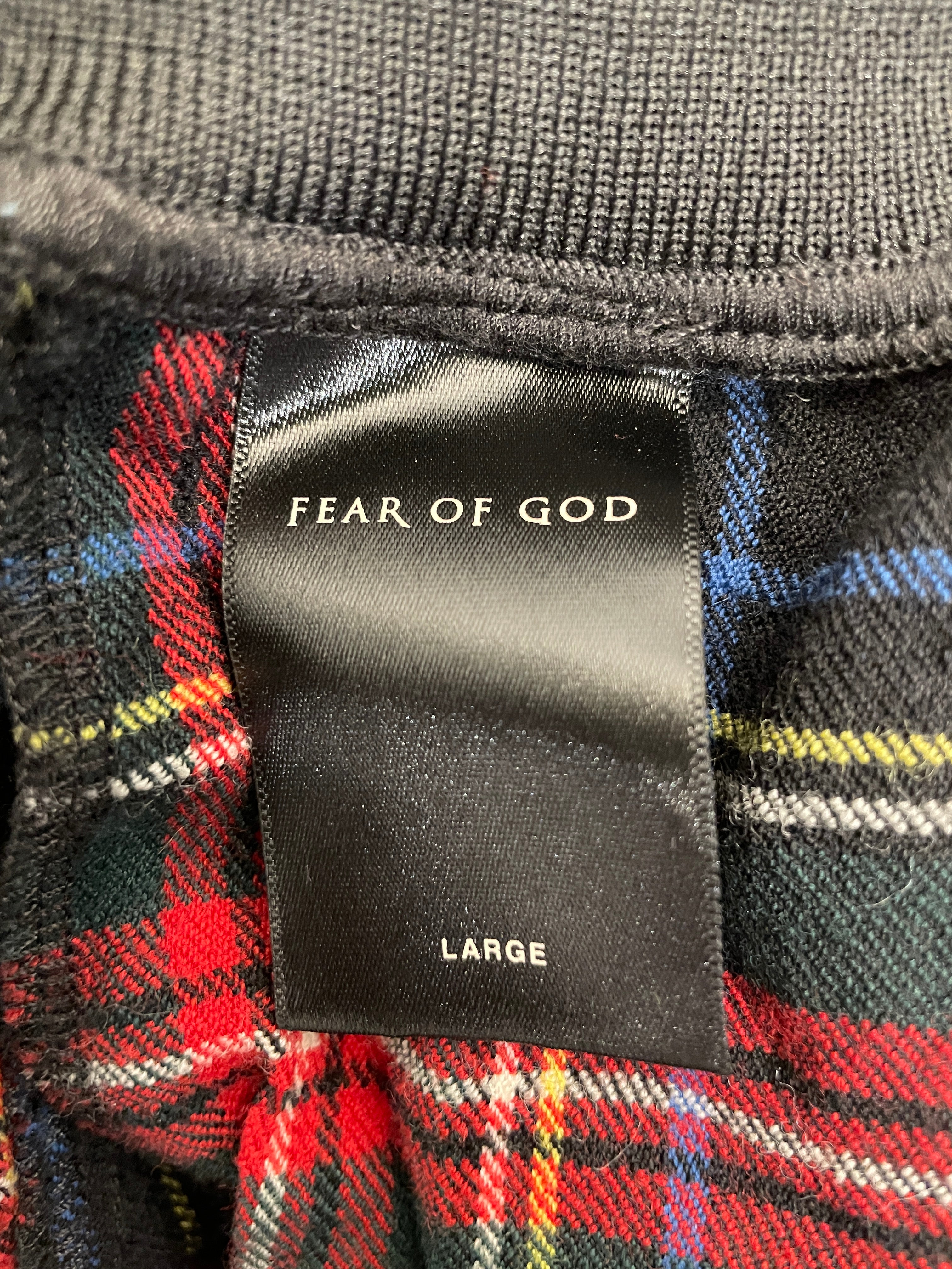 FEAR OF GOD/Pants/L/Wool/NVY/Plaid/WOOL TRACK PANTS view 4