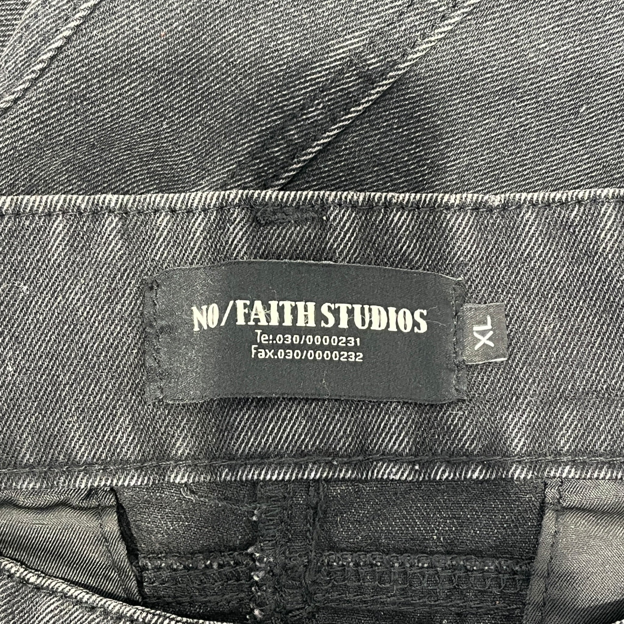 NO/FAITH STUDIOS/Pants/XL/Denim/BLK/WAVY DENIM view 3