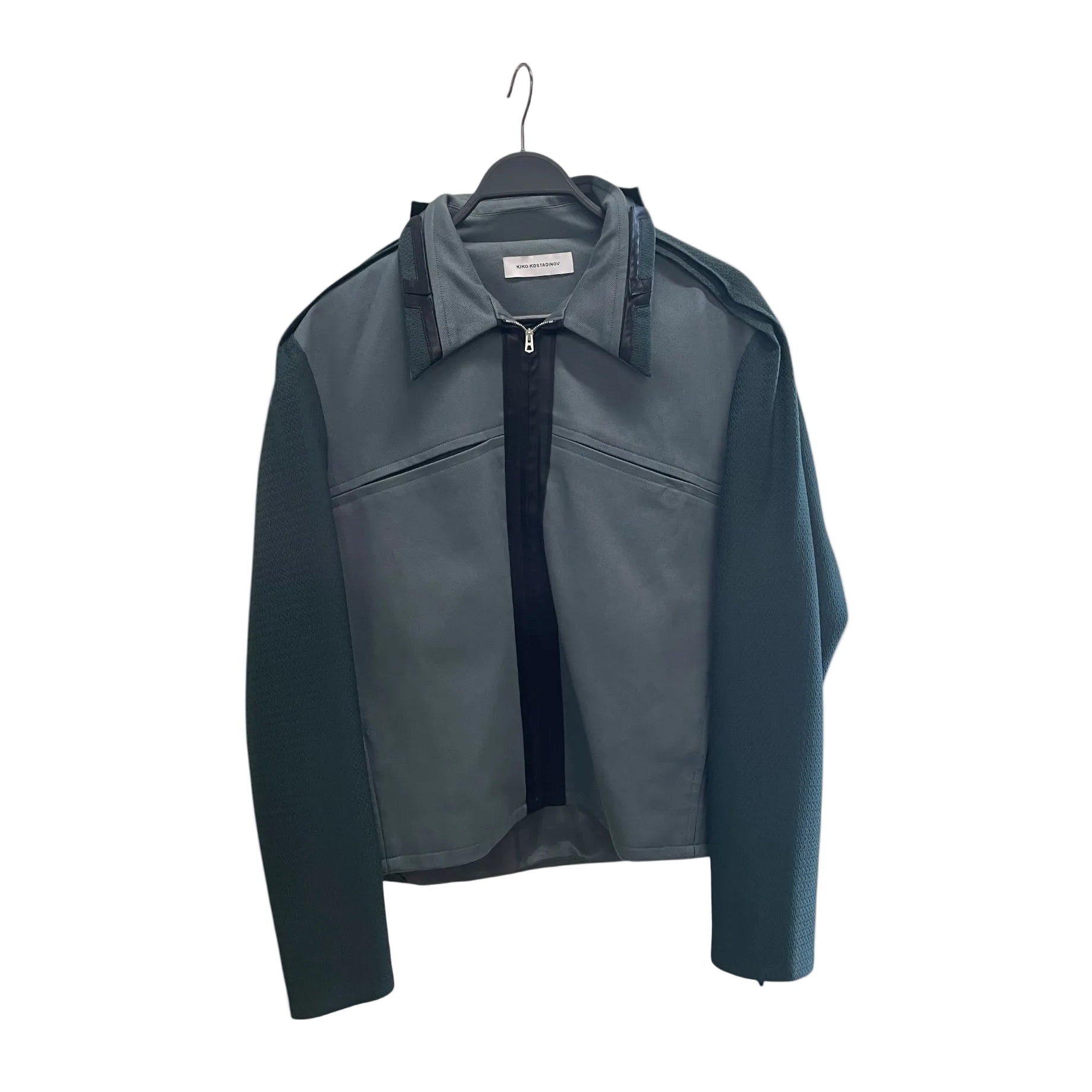 Kiko Kostadinov/Blouson/52/Cotton/GRN/BLACK ZIPPER STRIPE/DEEP GREEN view 1