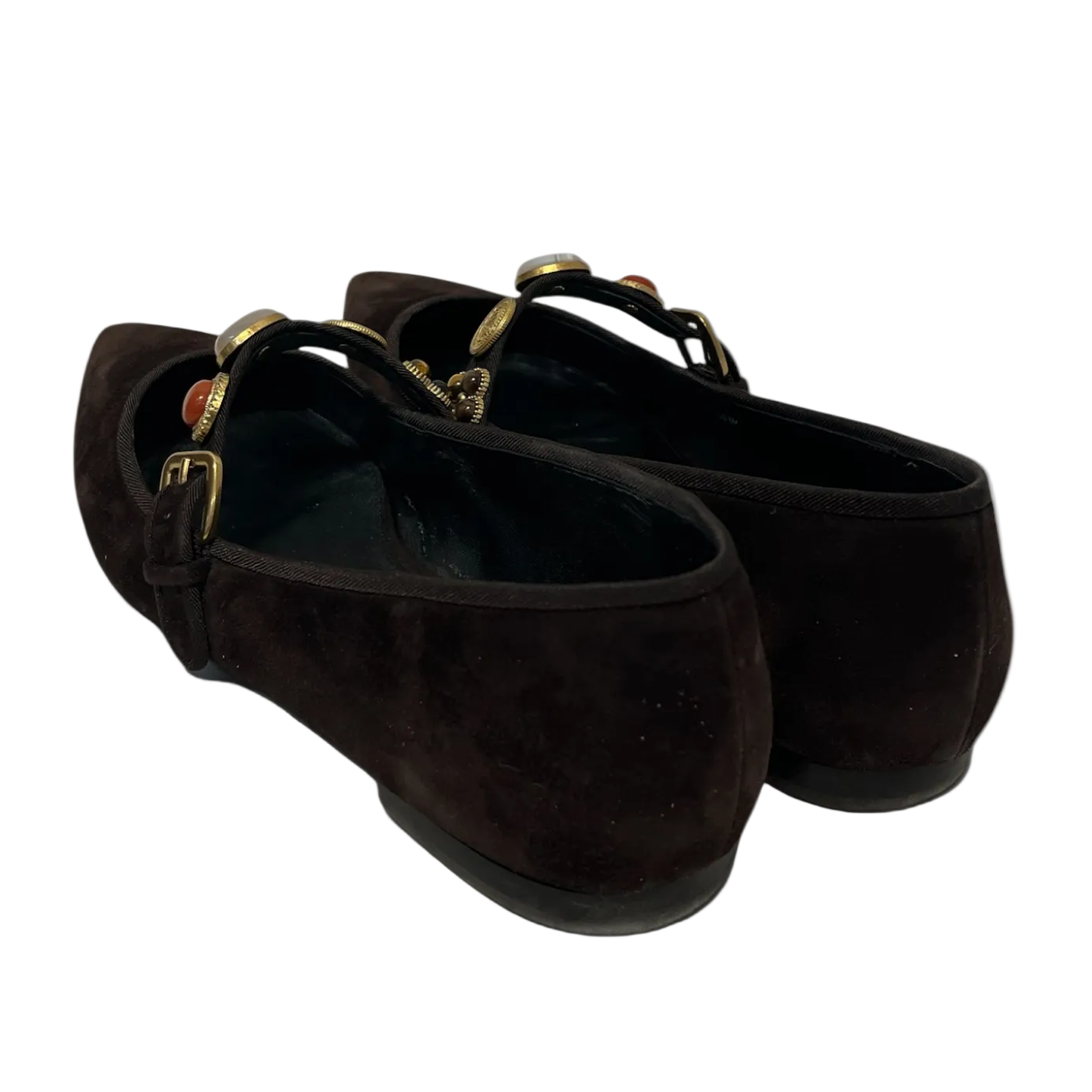 VERONICA BEARD/Flat Shoes/US 8/Suede/BRW/Embellished view 2