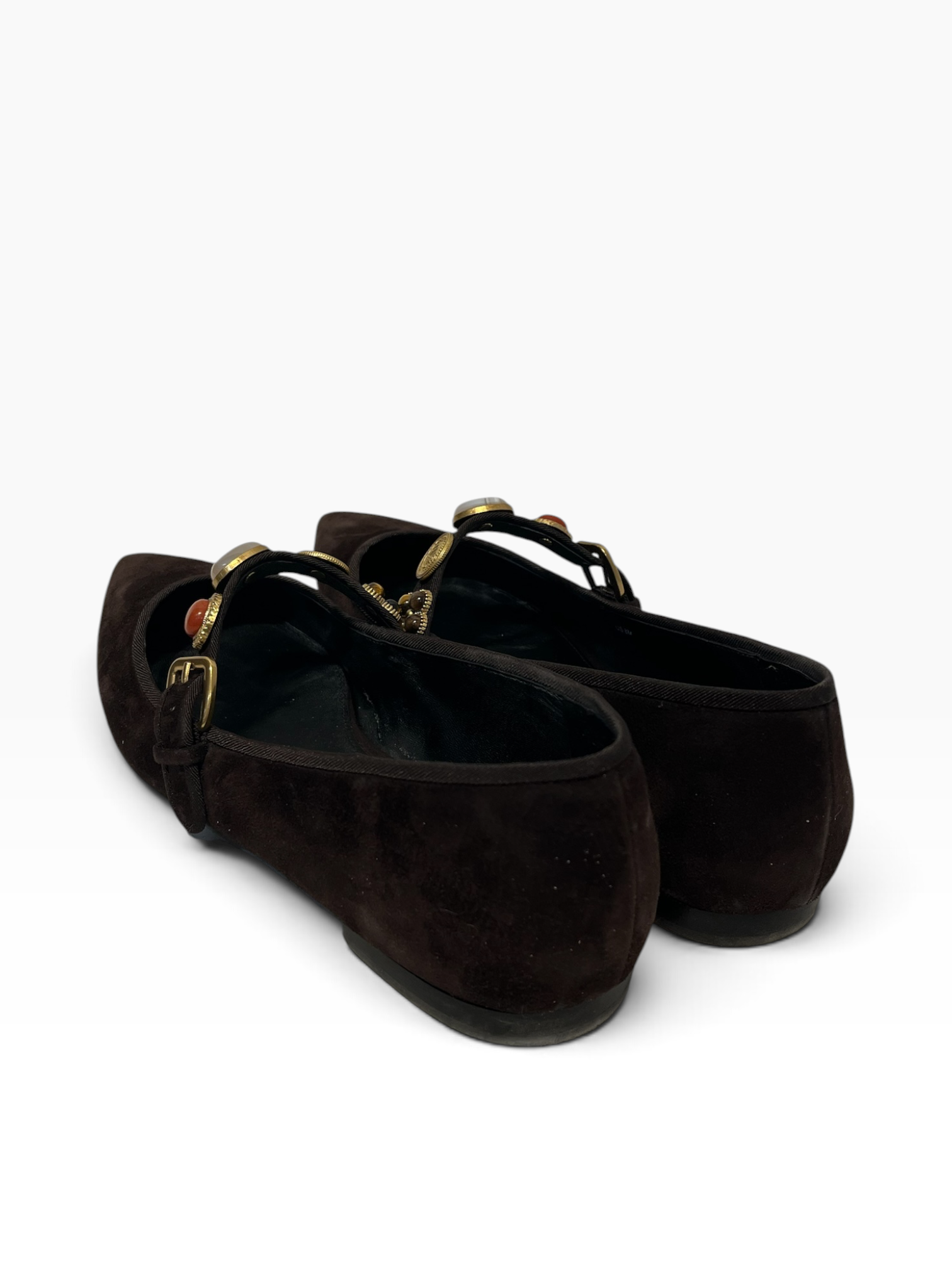 VERONICA BEARD/Flat Shoes/US 8/Suede/BRW/Embellished view 2