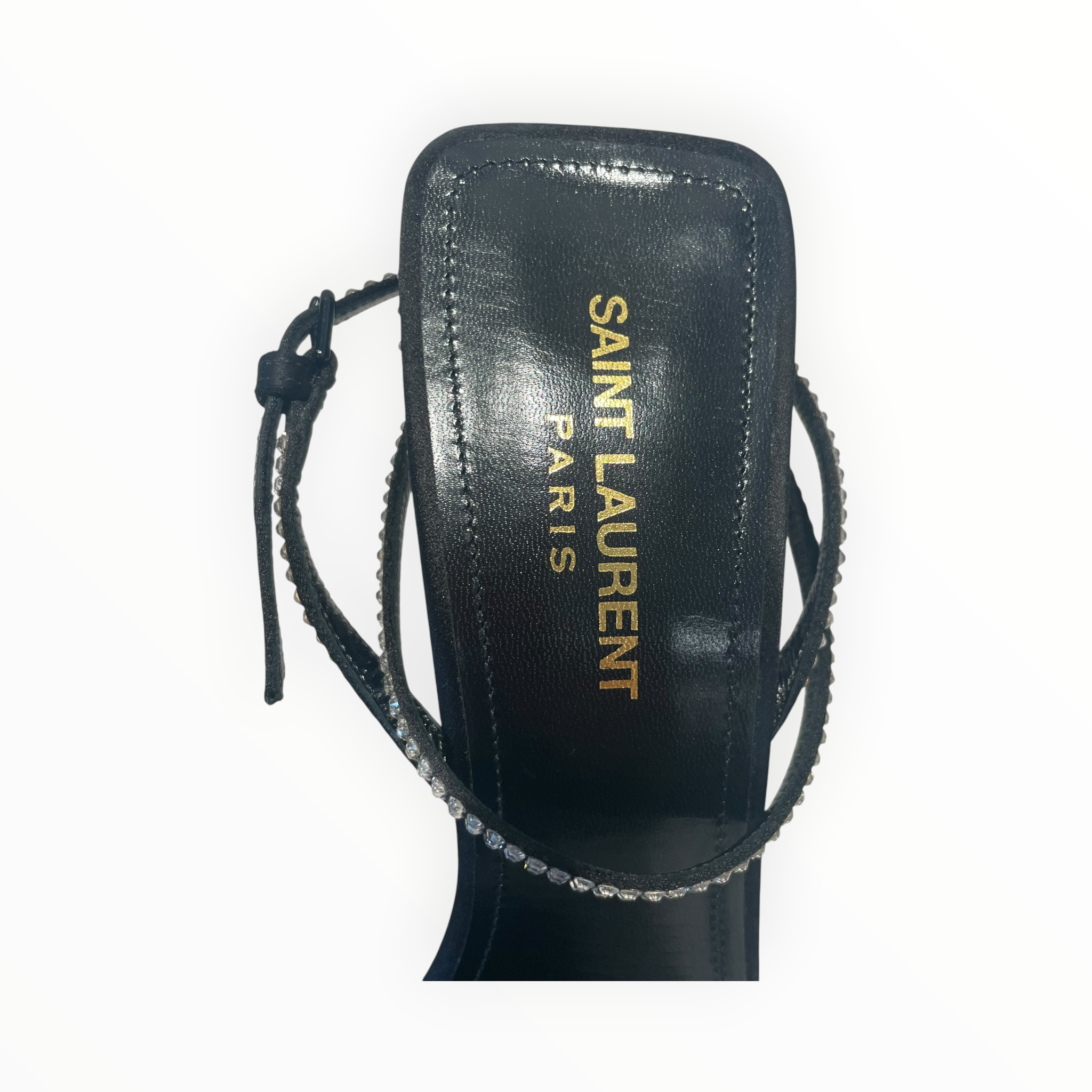 SAINT LAURENT/Heels/US 7.5/Cotton/BLK/Saint Laurent Diamond heels view 4